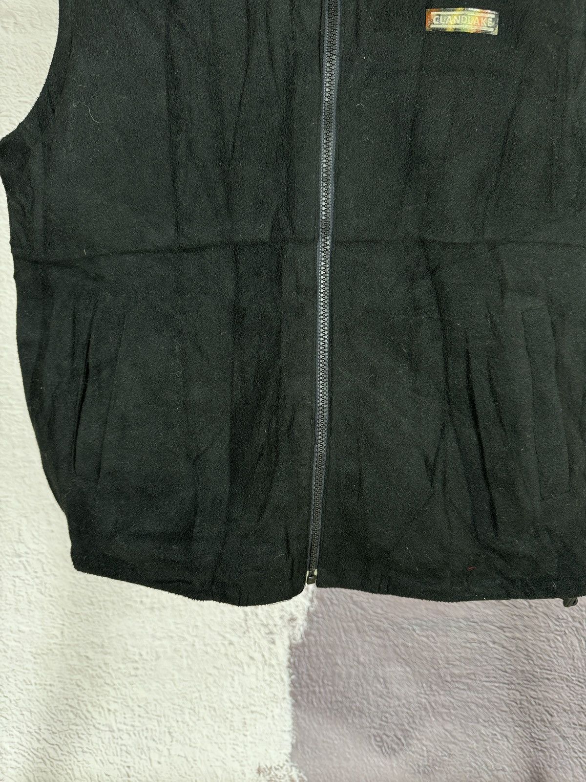 Japanese Brand Clandlake Japana black reversible nylon fleece vest Size US XL / EU 56 / 4 - 15 Thumbnail