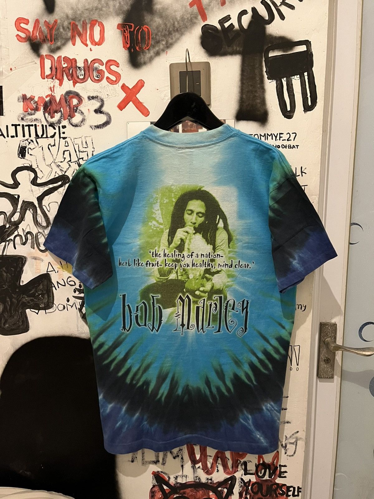 Vintage Vintage bob marley weed Size US L / EU 52-54 / 3 - 2 Thumbnail