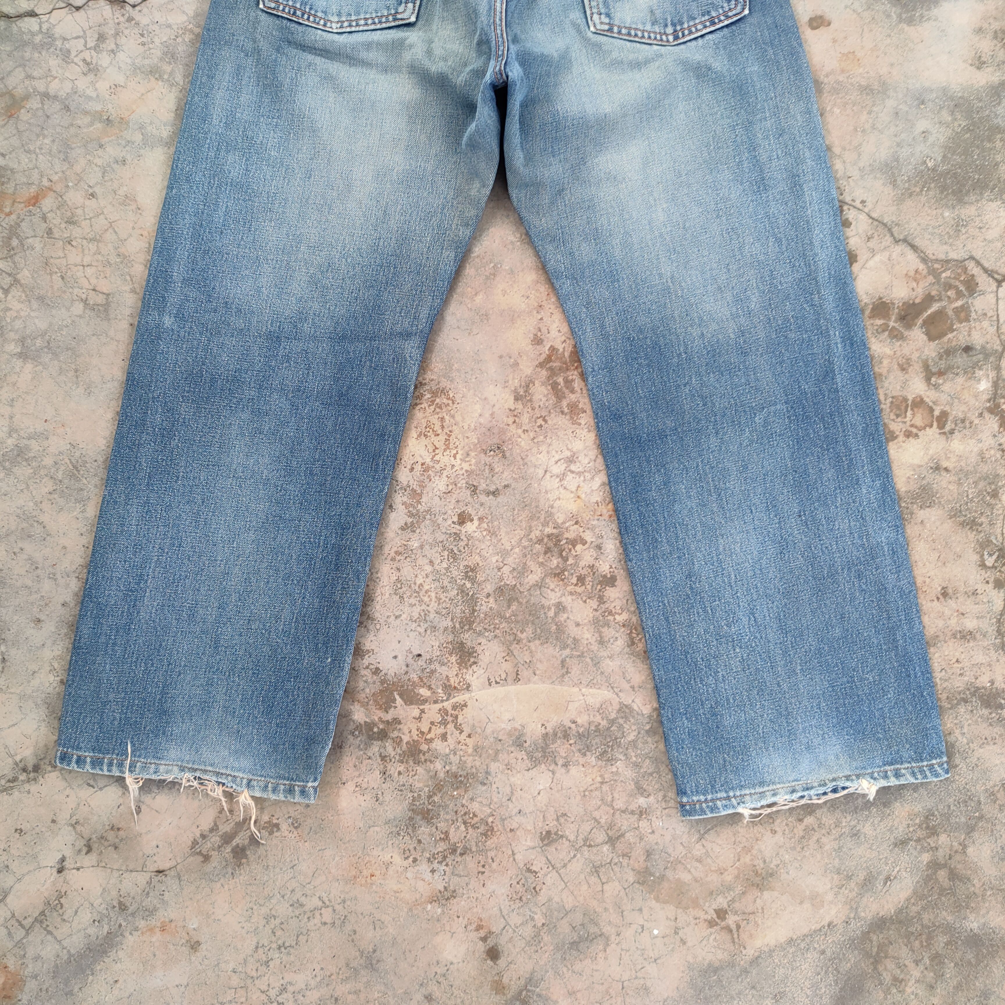Edwin VINTAGE EDWIN 505X ORANGE TAG FADED RIPPED JEAN DENIM PANTS Size US 32 / EU 48 - 11 Thumbnail