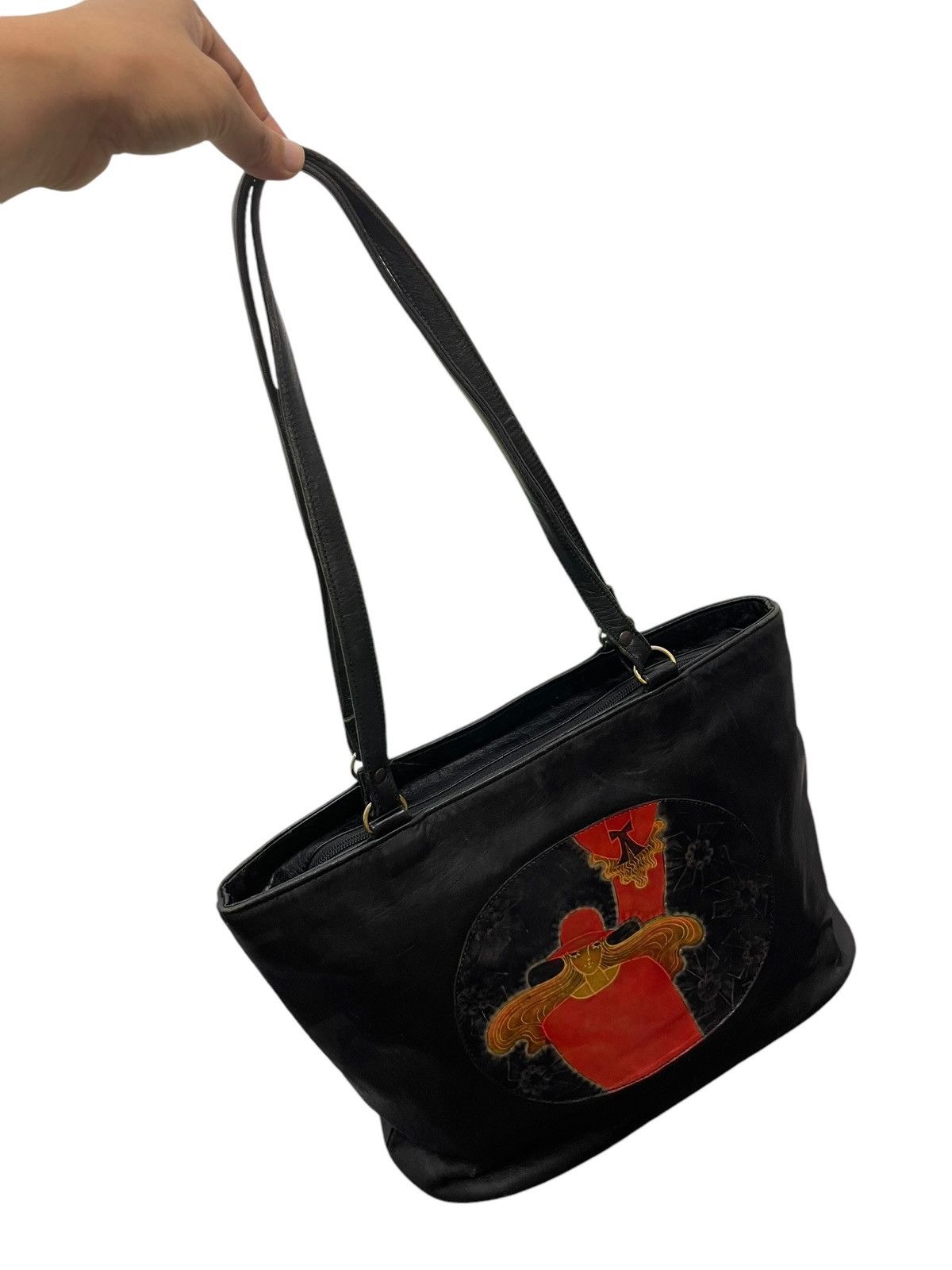 Genuine Leather Full Leather Vtg Unknown Japan Tote Shoulder Bag 1🟩0 Size ONE SIZE - 4 Thumbnail