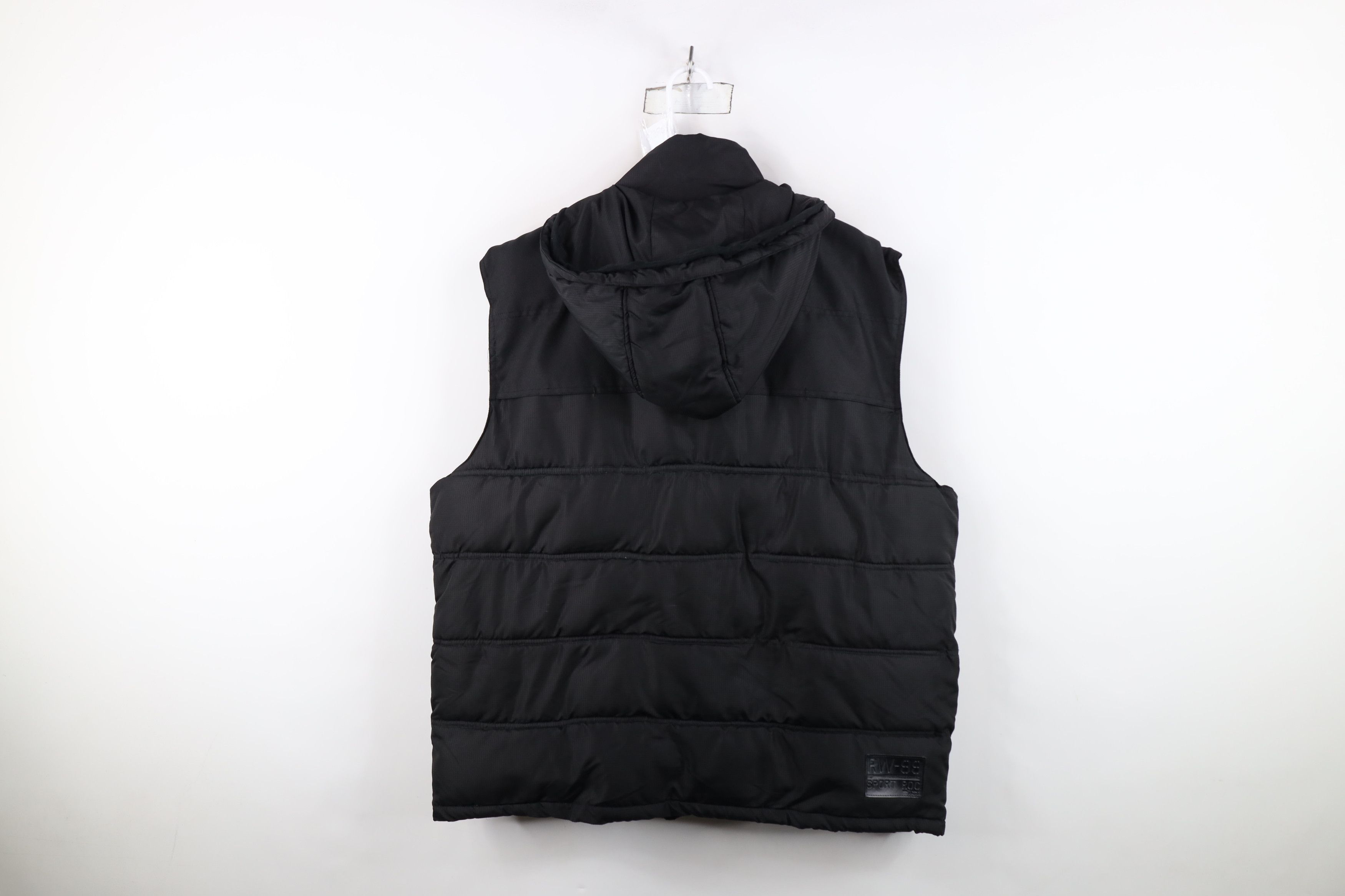 Rocawear Vintage Rocawear Full Zip Hooded Puffer Vest Jacket Black Size US XXL / EU 58 / 5 - 14 Thumbnail