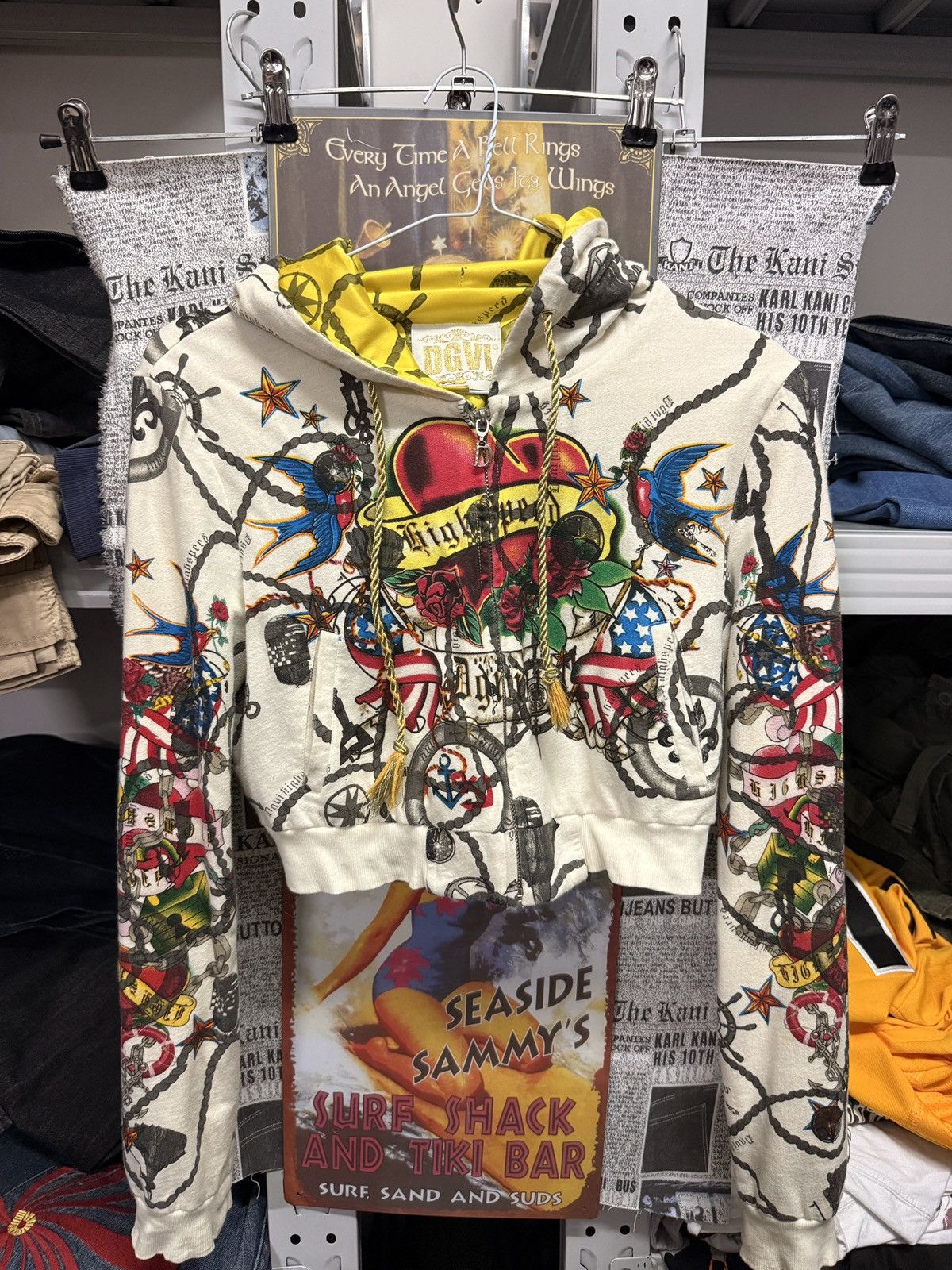 Ed Hardy ED hardy style. Spicy girl crop top hoodie Size M / US 6-8 / IT 42-44 - 1 Thumbnail