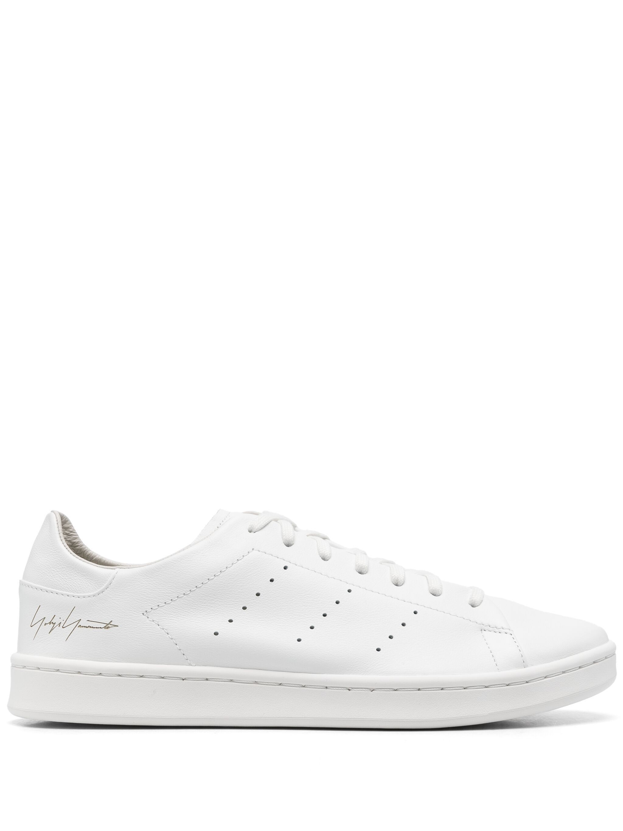 Y-3 × Yohji Yamamoto o1s22i1n0125 Leather Low-Top Sneakers in White Size US 11 / EU 44 - 1 Thumbnail