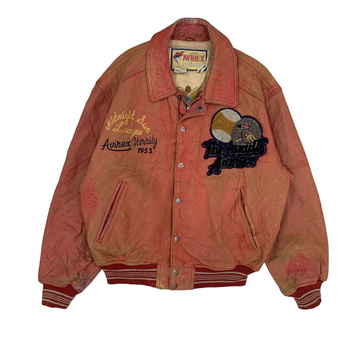 Avirex 🔥Vintage Avirex Sport Leather Varsity Jacket Size US M / EU 48-50 / 2 - 7 Thumbnail