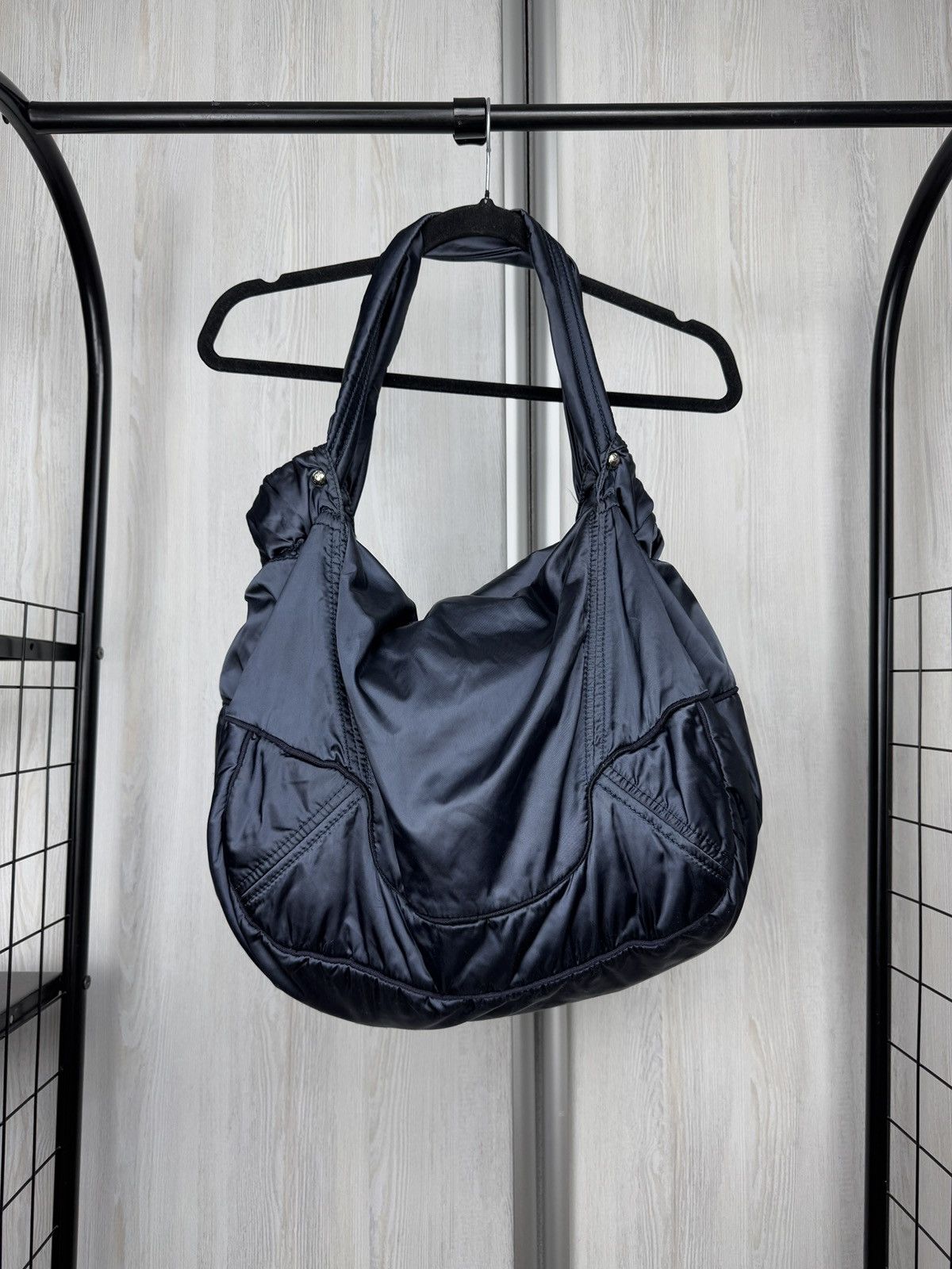 Fay Fay Dark blue made in EU Shiny Textile Leather Hobo Bag Size ONE SIZE - 2 Thumbnail