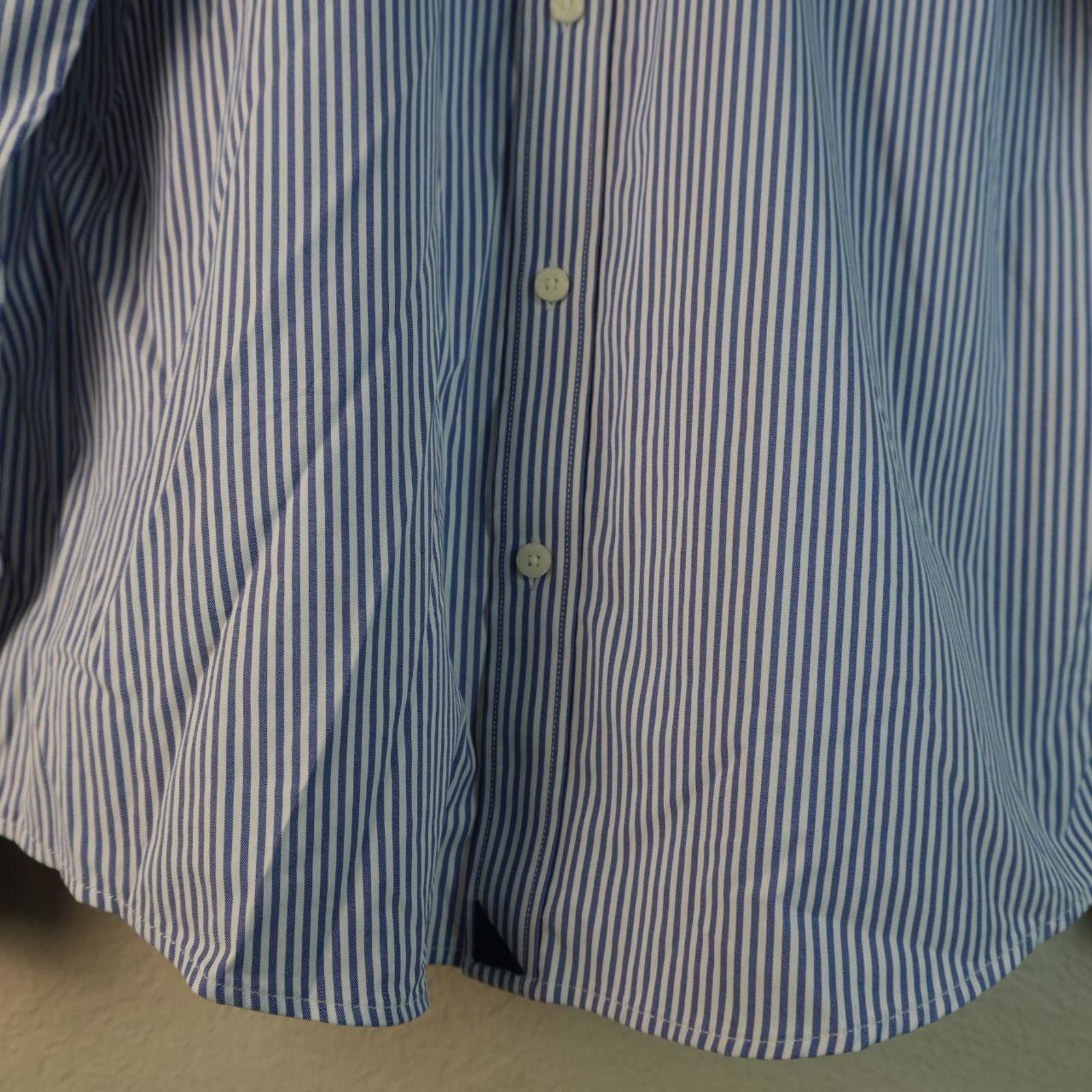 UNTUCKit UNTUCKit Shirt Men's XL Blue Striped Size US XL / EU 56 / 4 - 2 Thumbnail