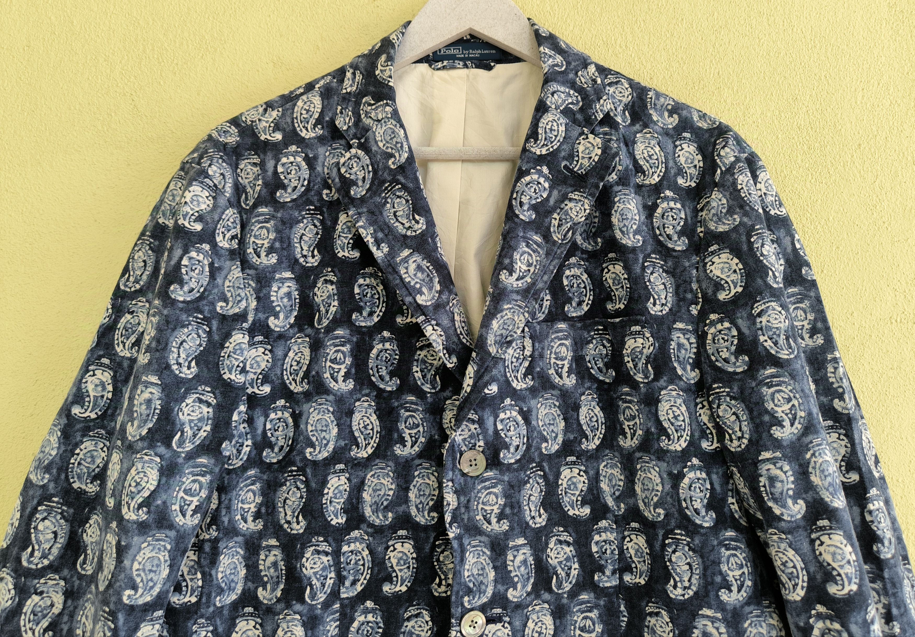 Polo Ralph Lauren POLO RALPH LAUREN all-over print tailored jacket Size US L / EU 52-54 / 3 - 2 Thumbnail