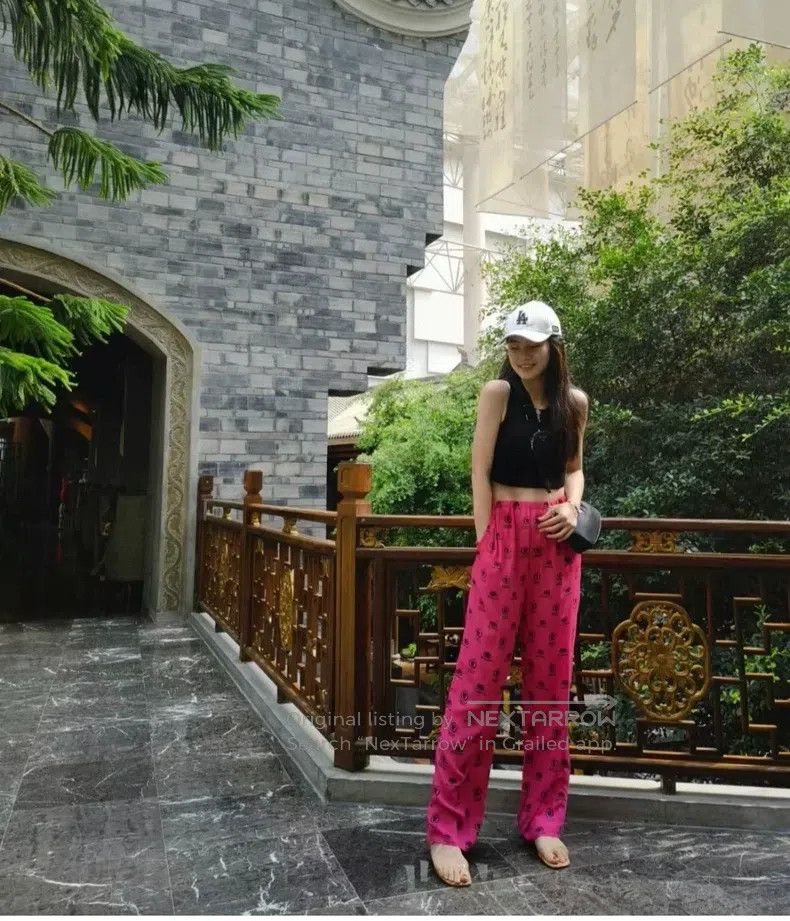 Balenciaga Balenciaga Charity wheat pattern full print velvet pants Size US 36 / EU 52 - 4 Thumbnail