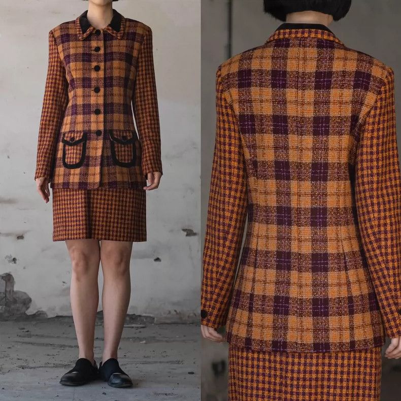 Kenzo KENZO size6 Pumpkin velvet grid set Size M / US 6-8 / IT 42-44 - 2 Thumbnail