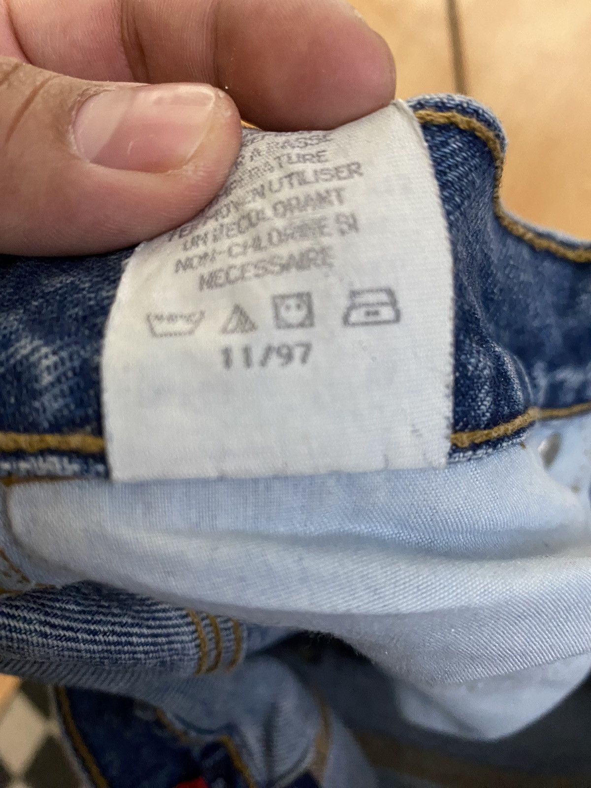 Tommy Hilfiger 90’s Vintage Blue Tommy Jeans Carpenter Denim Jeans Baggy Size US 30 / EU 46 - 7 Thumbnail