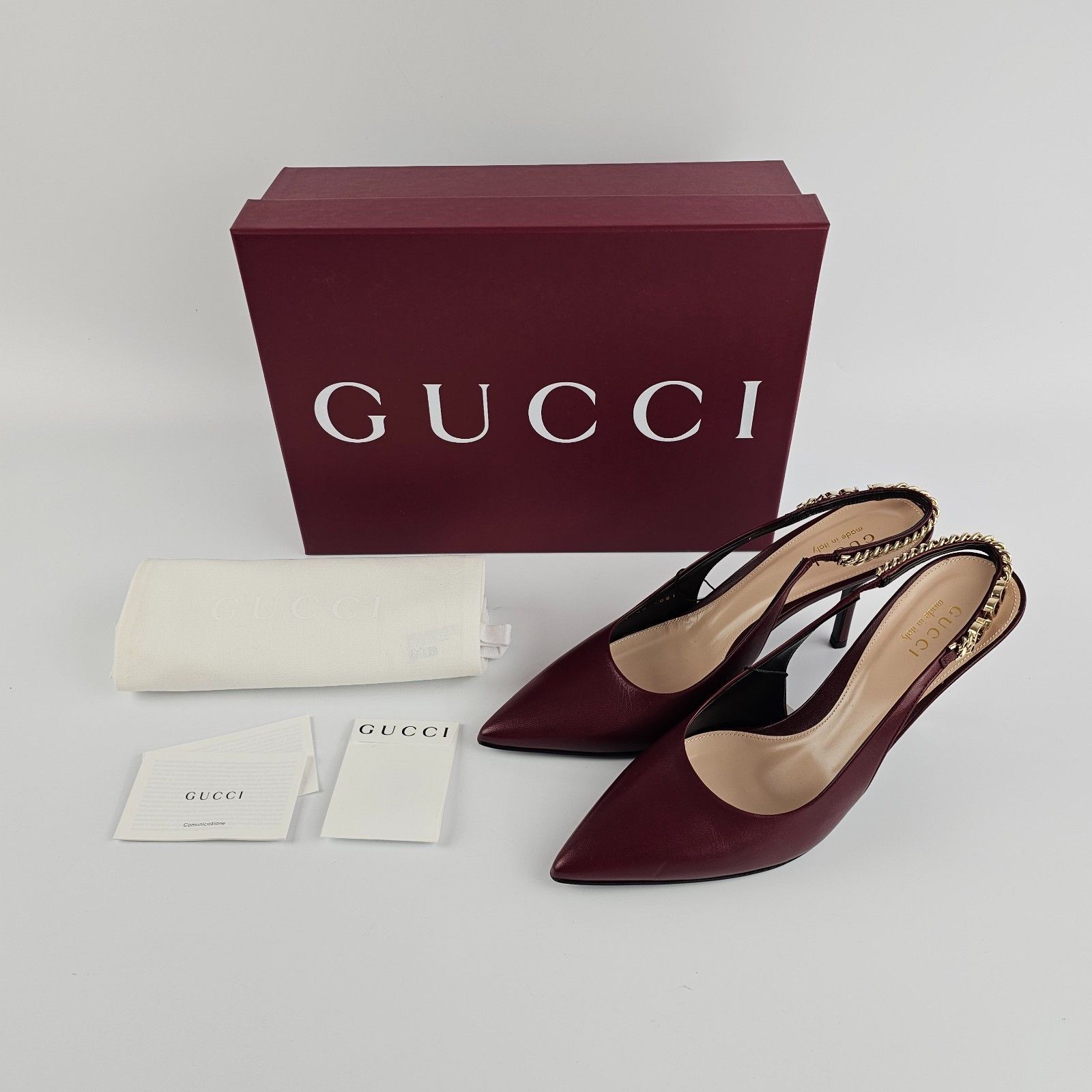 Gucci GUCCI Signoria Rosso Ancora Slingbacks New & Authentic Size US 9 / IT 39 - 3 Thumbnail