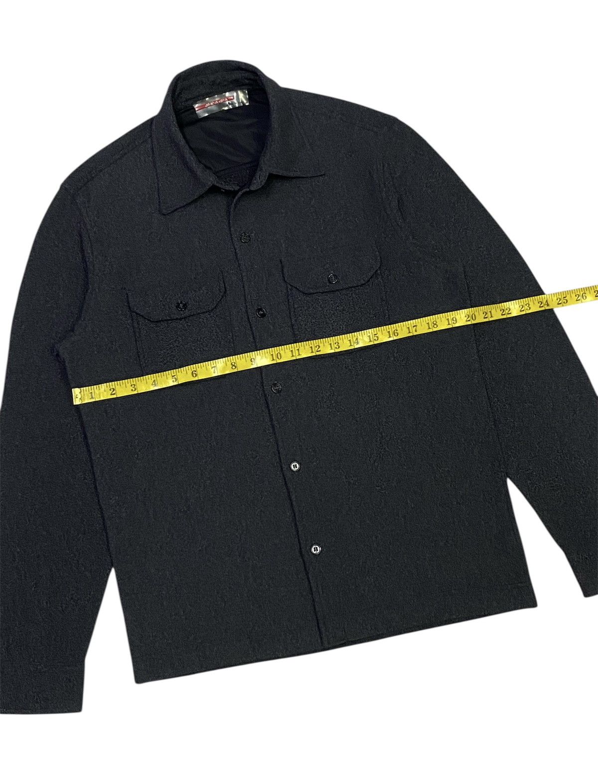 Prada Vintage Prada Fleece Double Pocket Button Ups Shirt Size US L / EU 52-54 / 3 - 16 Thumbnail
