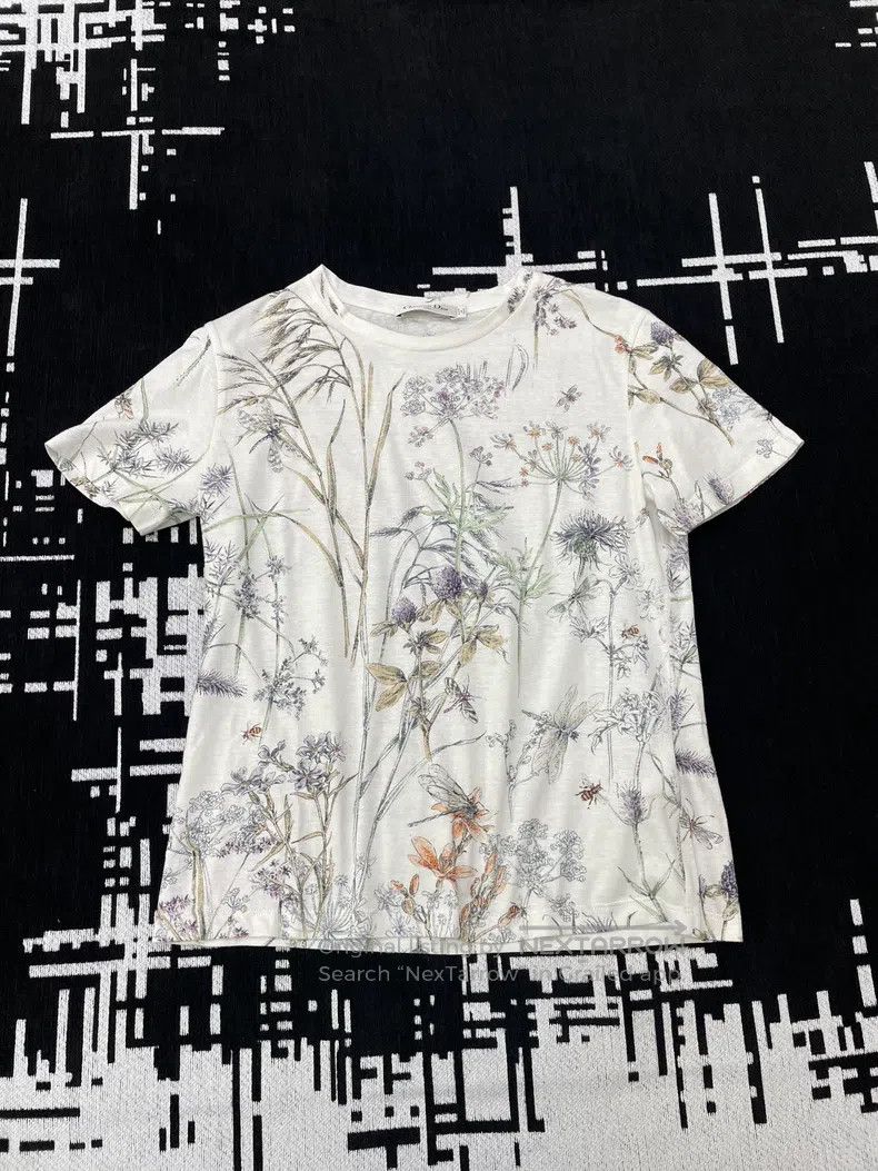 Dior Dior Plant dragonfly flower print short-sleeved T-shirt Size L / US 10 / IT 46 - 1 Thumbnail
