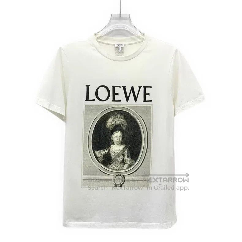 Loewe Loewe White Logo Pattern Printed Short Sleeve T-Shirt Size XS / US 0-2 / IT 36-38 - 1 Thumbnail