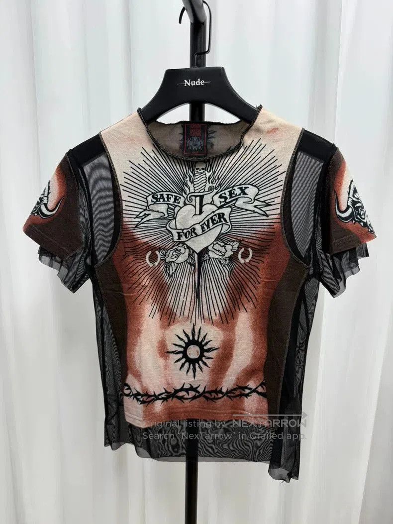 Jean Paul Gaultier Jean Paul Gaultier Safe Sex Forever Short Sleeve Top. Size US M / EU 48-50 / 2 - 1 Thumbnail