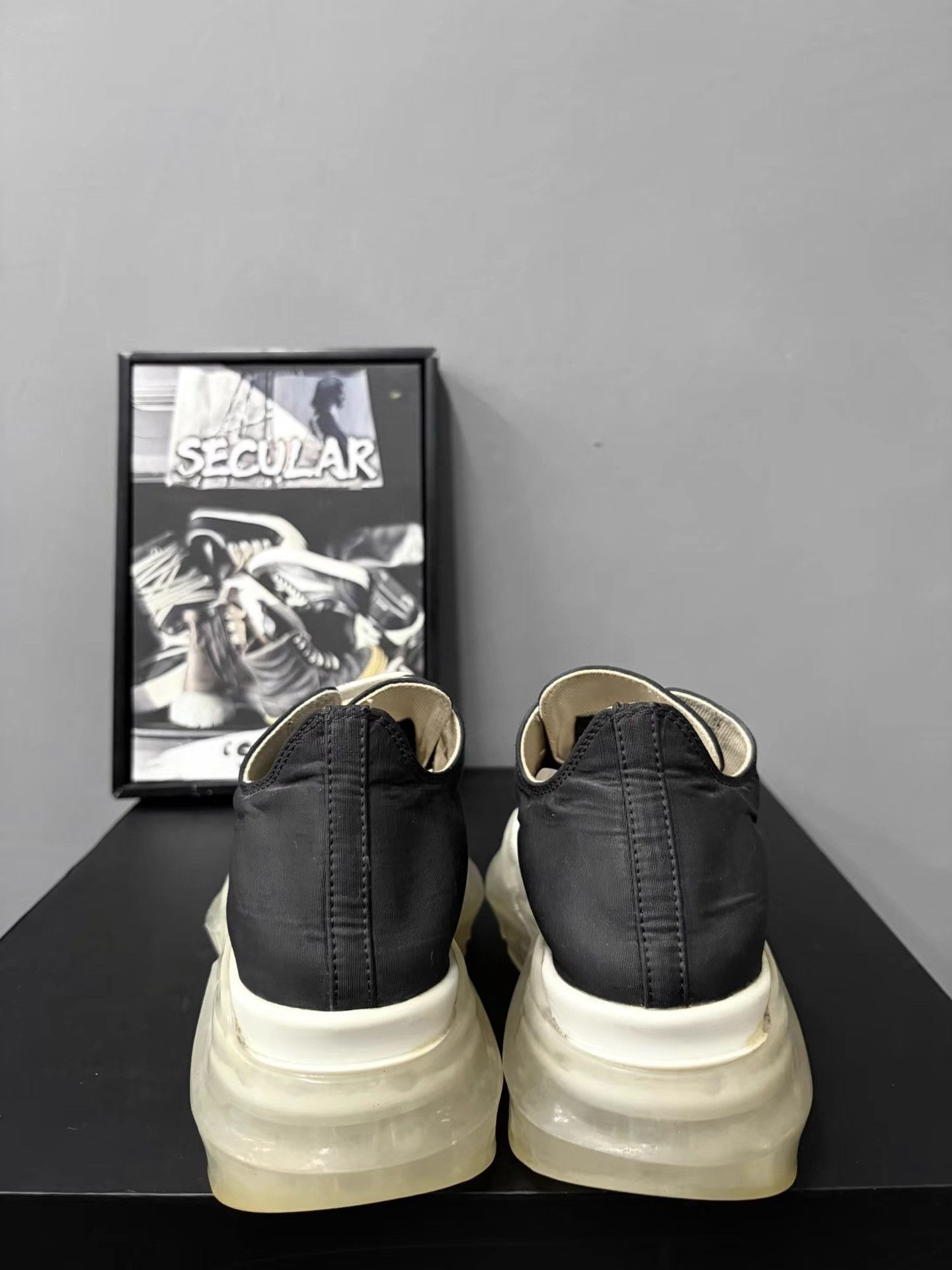 Rick Owens Rick Owens Satin Black White Crystal Sole Ramones K34 Size US 6 / IT 36 - 7 Thumbnail