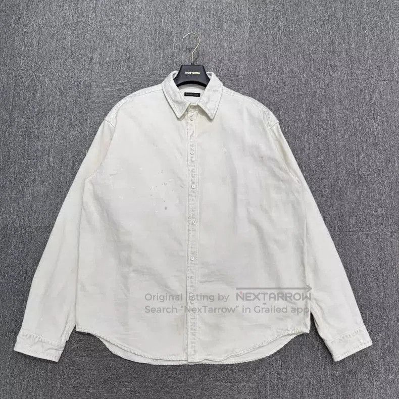 Balenciaga Balenciaga Ink-Stained Denim Shirt. Size US S / EU 44-46 / 1 - 1 Thumbnail