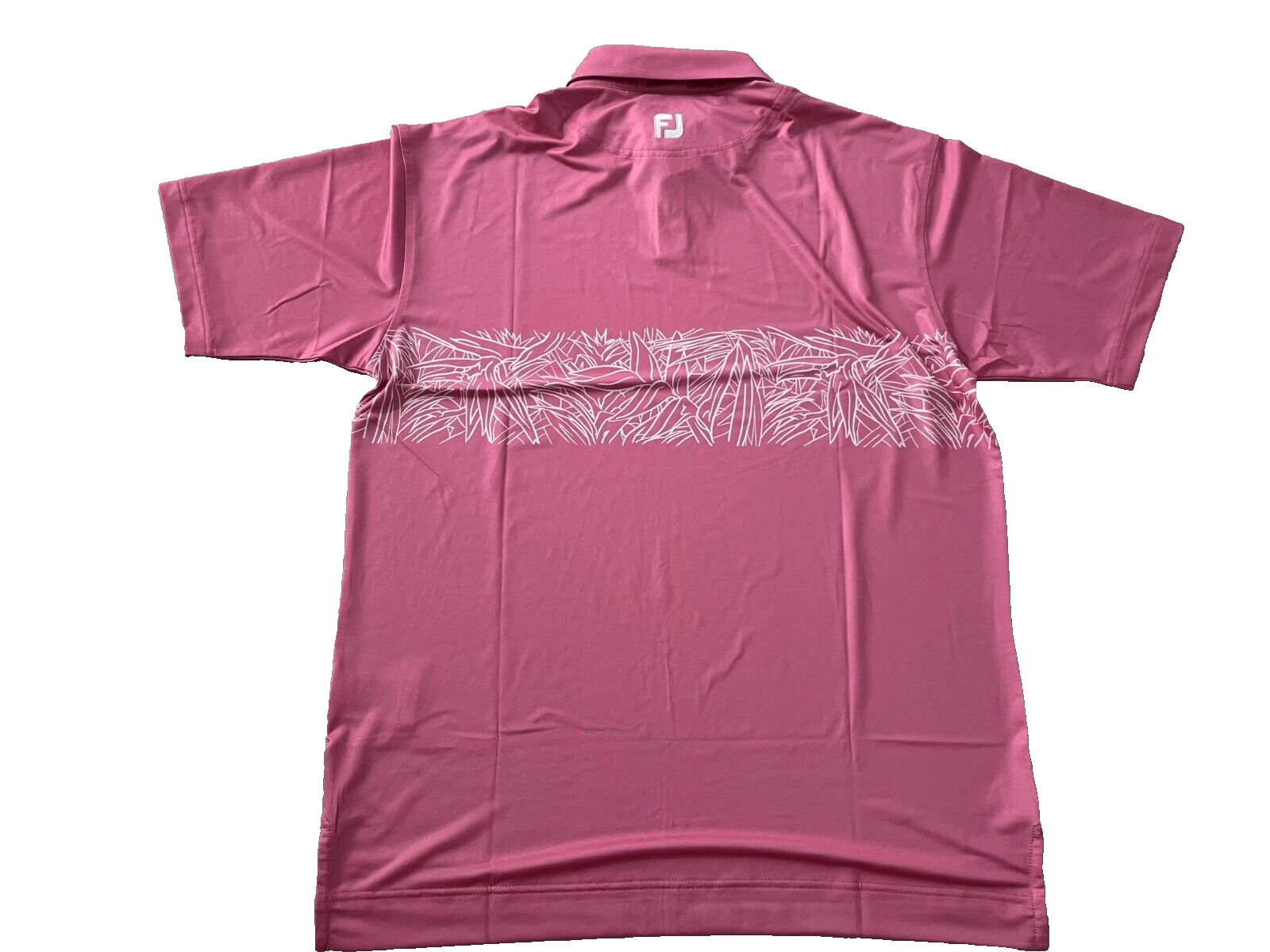 Footjoy FootJoy Tropical Chestband Lisle Self Golf Polo Shirt Rose L Size US L / EU 52-54 / 3 - 4 Thumbnail