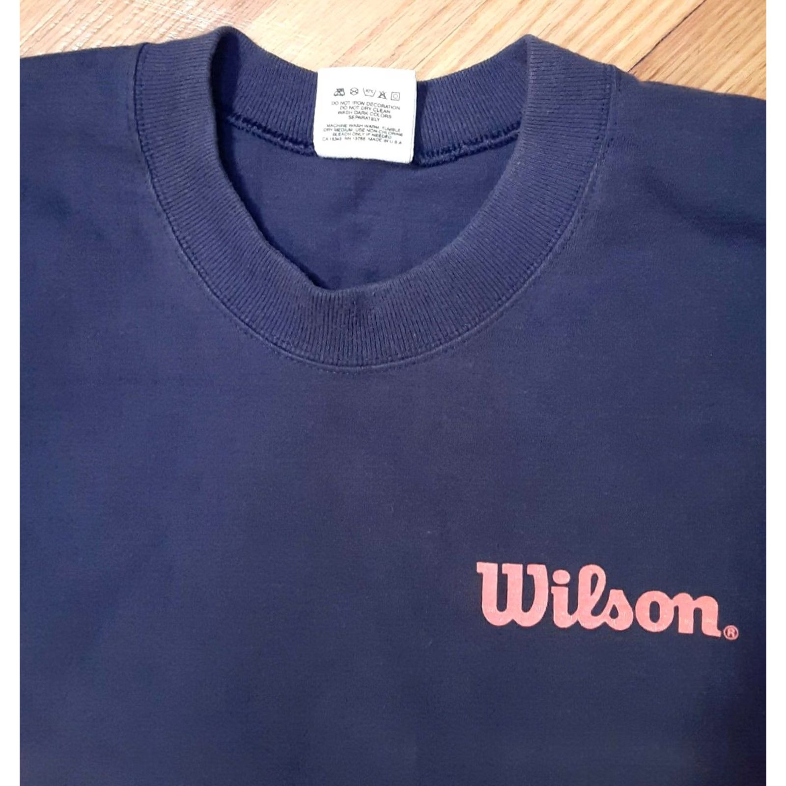 Wilson VINTAGE Wilson Sporting Goods T-Shirt XL Blue USA Men Short Sleeve Solid Pattern Heavy Duty Fun Size US XL / EU 56 / 4 - 3 Thumbnail