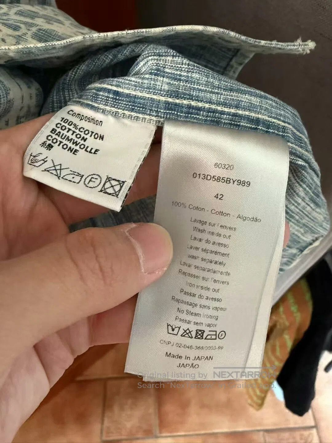 Dior dior blue and white logo denim shirt. Size US L / EU 52-54 / 3 - 4 Thumbnail