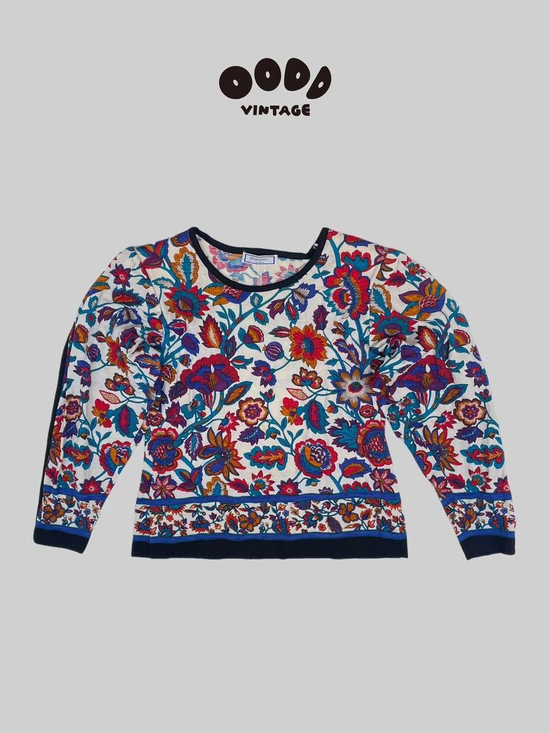 Saint Laurent Paris Saint Laurent Paris 80s floral shoulder pads long sleeves 2 Size M / US 6-8 / IT 42-44 - 1 Thumbnail