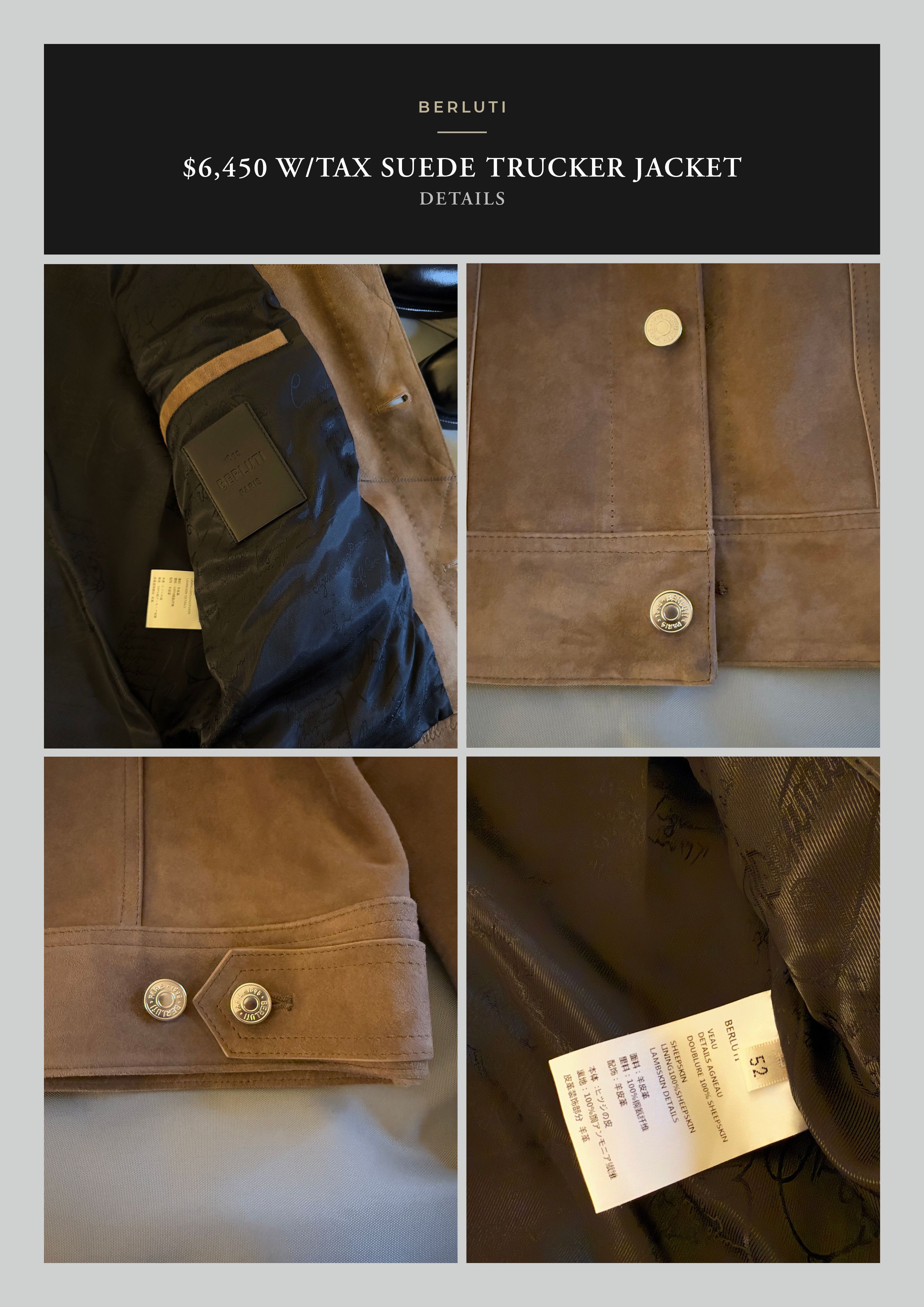 Berluti A Menswear Grail: Rare Colorway $6,450 w/tax Suede Trucker Size US L / EU 52-54 / 3 - 20 Thumbnail