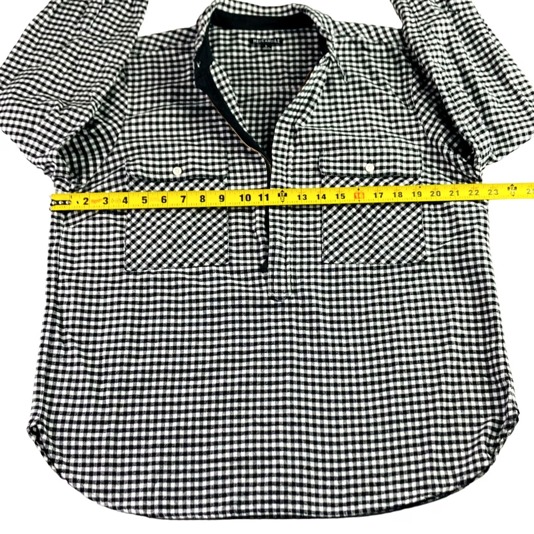J.Crew J. Crew Mercantile Men's Black Gingham Flannel Button Shirt L Size US L / EU 52-54 / 3 - 6 Thumbnail
