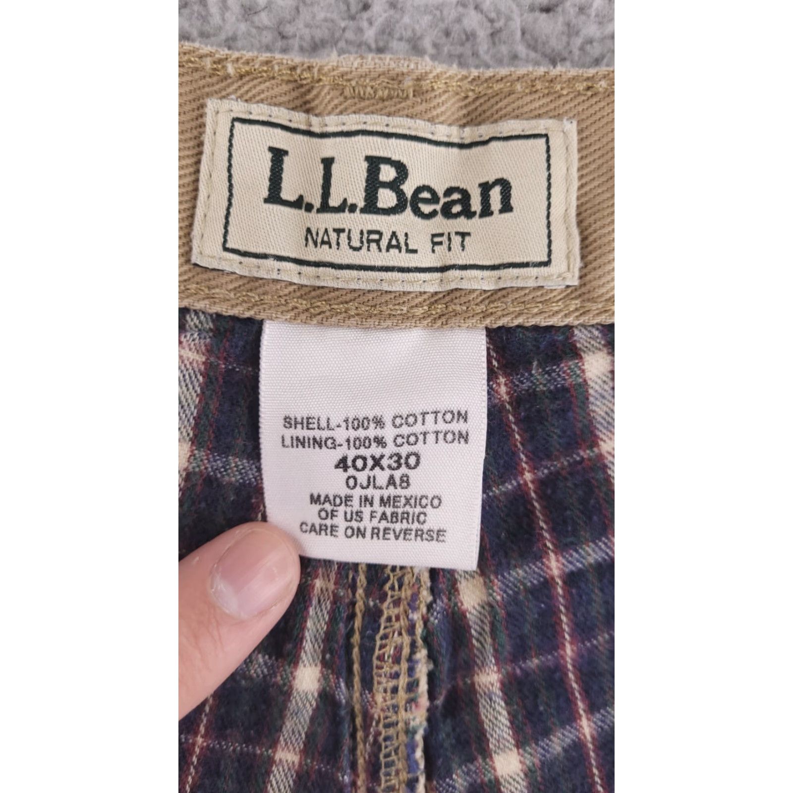 Vintage L.L. Bean Pants Chino Mens Regular 39x29 Flannel Lined Brown Khaki Vintage? No (ignore) Size US 39 - 4 Thumbnail