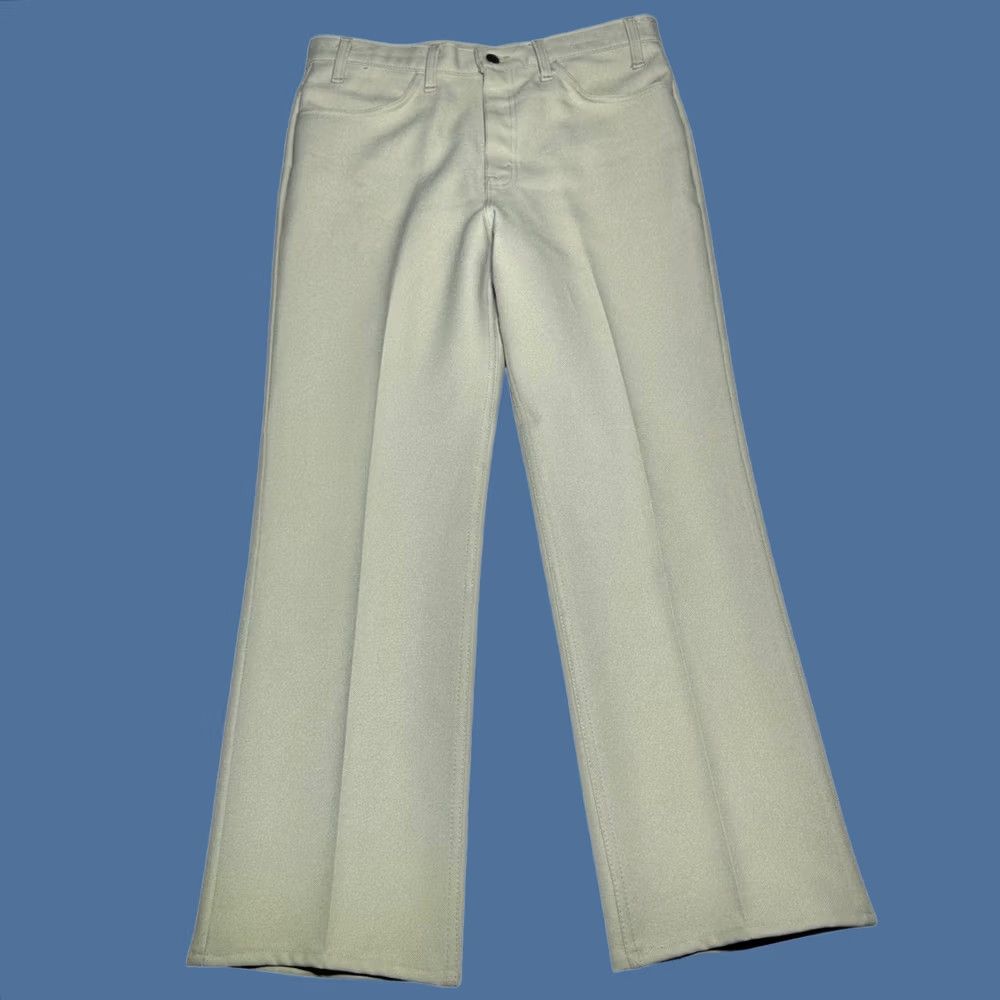 Vintage Levi's 517 Pants Mens 32x29 Bootcut Western Twill Sta-Prest Beige 80s, Men's