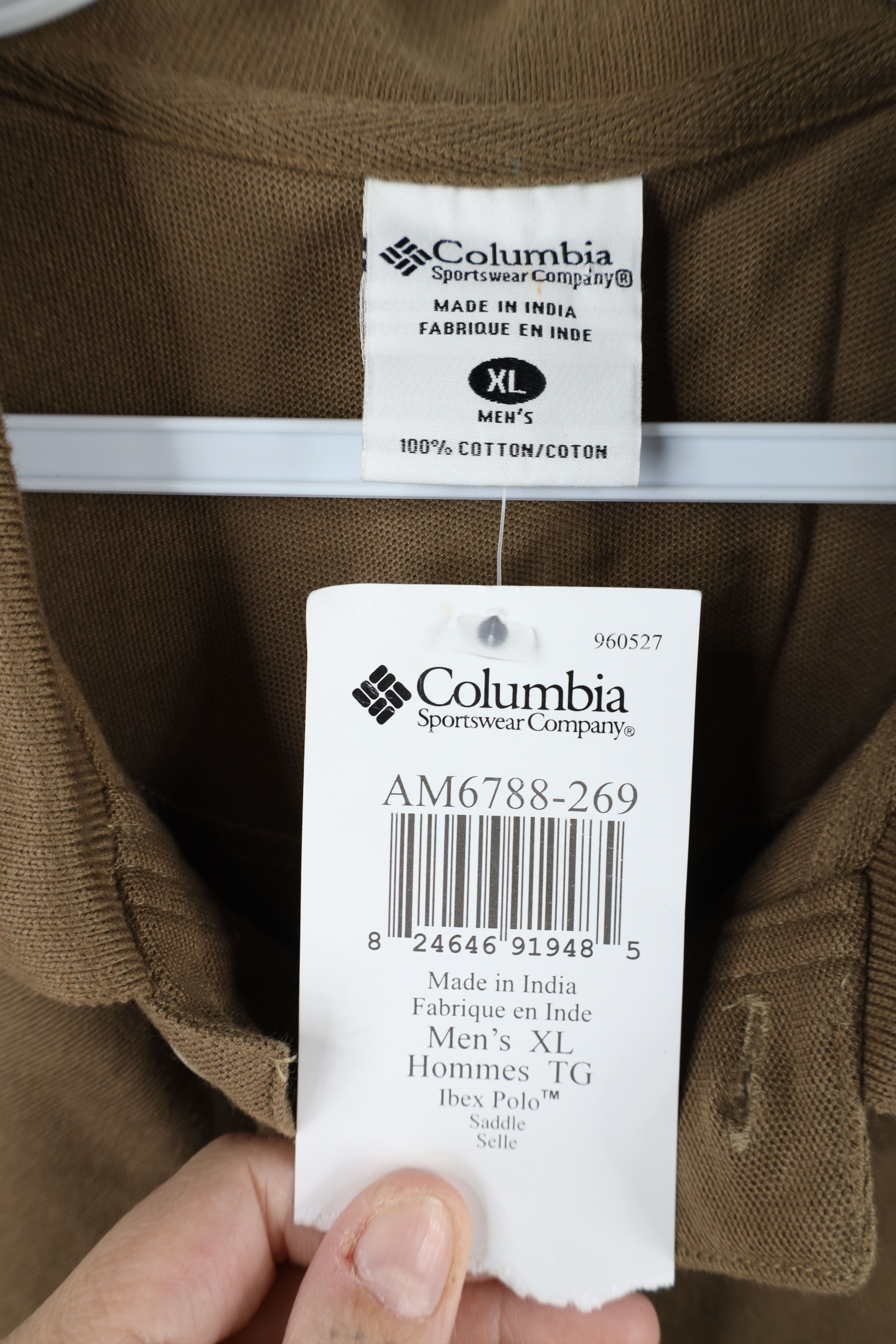 Columbia × Vintage Deadstock Vintage Columbia Short Sleeve Polo Shirt Brown Size US XL / EU 56 / 4 - 6 Thumbnail