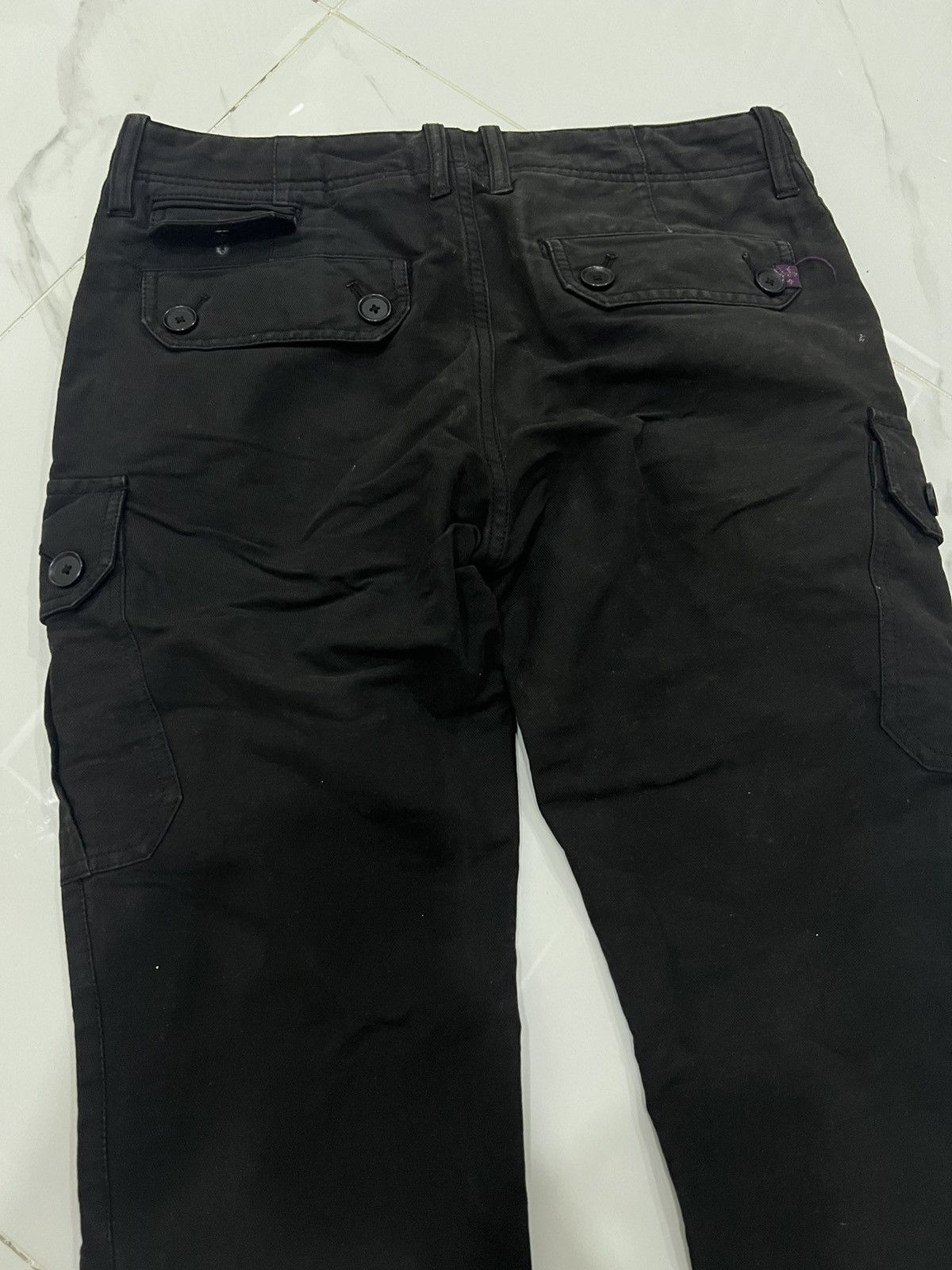 Japanese Brand Black Straight Pants 8 Multipocket Cargo Denim Pants Size US 30 / EU 46 - 7 Thumbnail