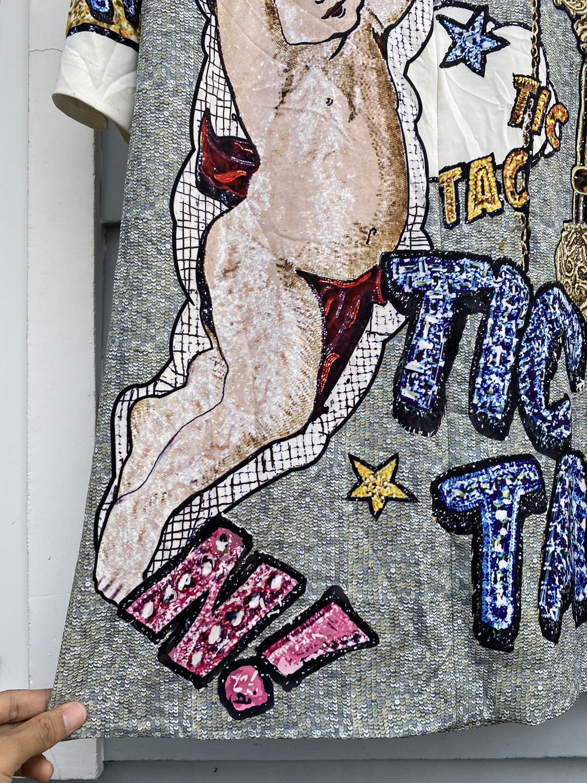 Vintage Pas La Ver Tic Tac Cupid Clock Dress Style & Diamond Details Size L / US 10 / IT 46 - 14 Thumbnail