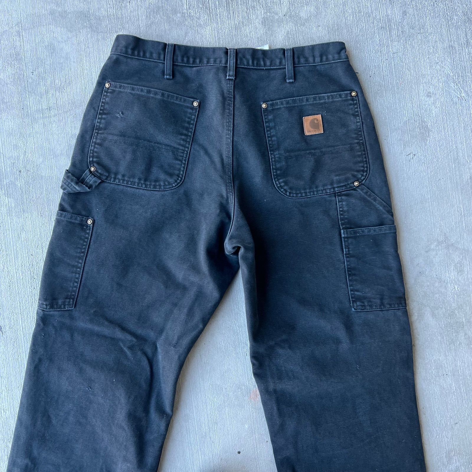 Carhartt × Vintage Vintage Y2K Carhartt black double knee work carpenter pants Size US 32 / EU 48 - 6 Thumbnail