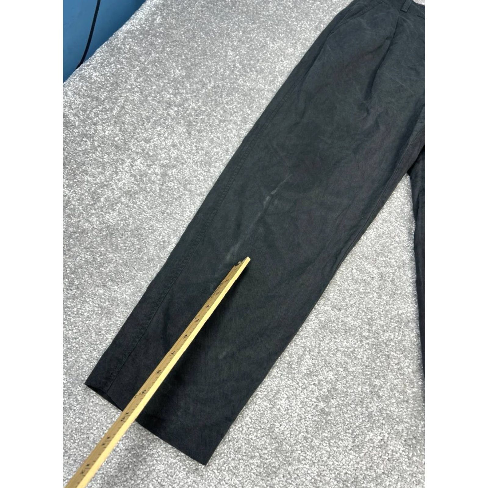 Everlane Everlane Chino Pants Women 8 Black Cotton Stretch Pleated High Rise Straight Leg Size 30" / US 8 / IT 44 - 2 Thumbnail