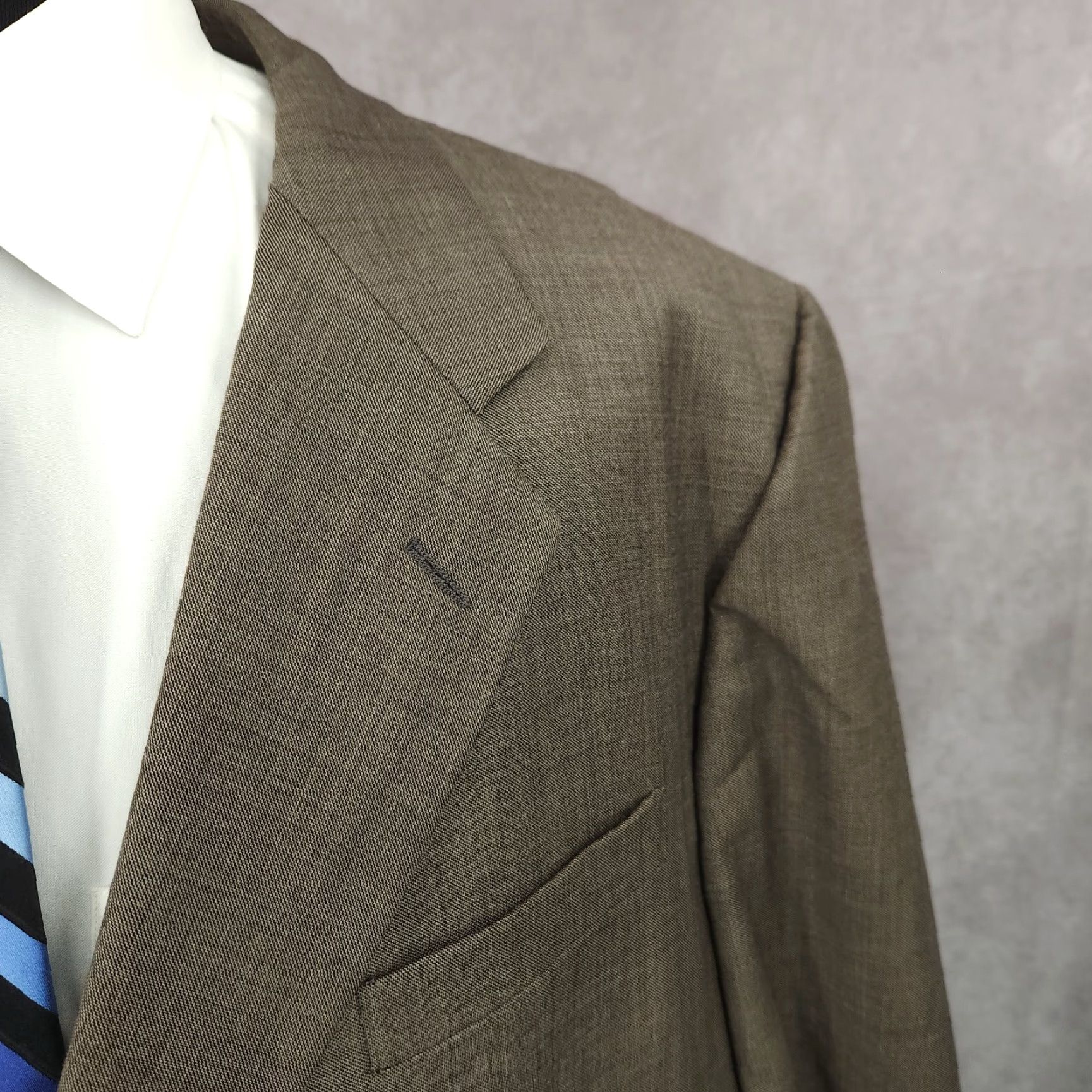 Vintage Hickey Freeman Blazer Mens 48 Gray Worsted Wool Sports Coat Jacket 2 Buttons Size 48R - 4 Thumbnail