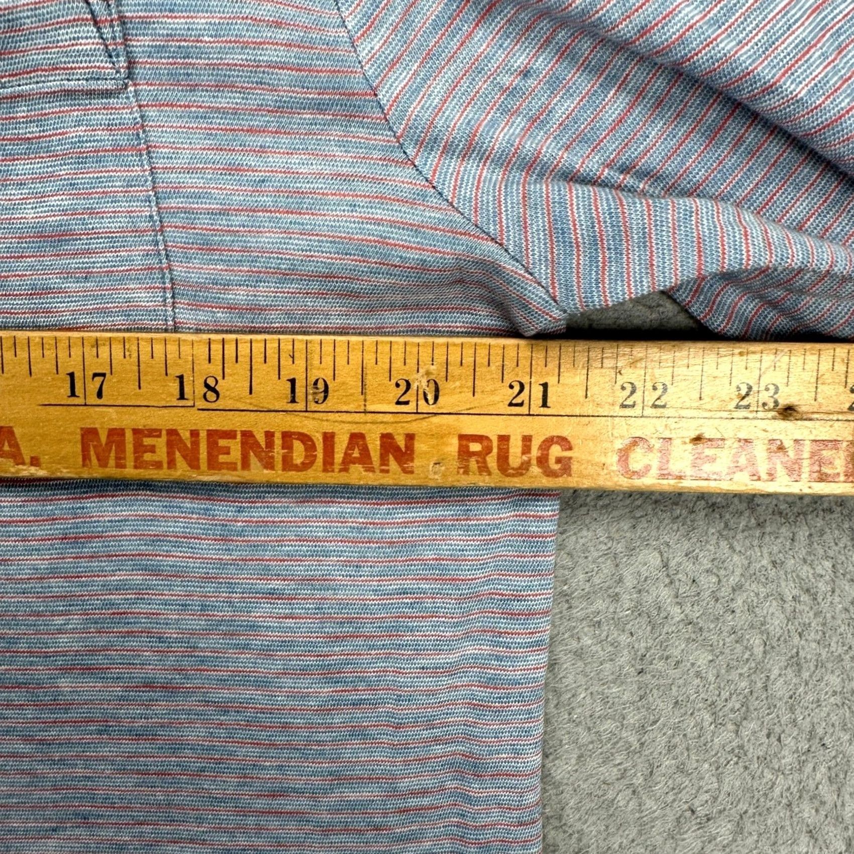 Faherty Faherty Polo Shirt Men Medium Blue Red Striped Long Sleeve Pocket Casual Size US M / EU 48-50 / 2 - 7 Thumbnail