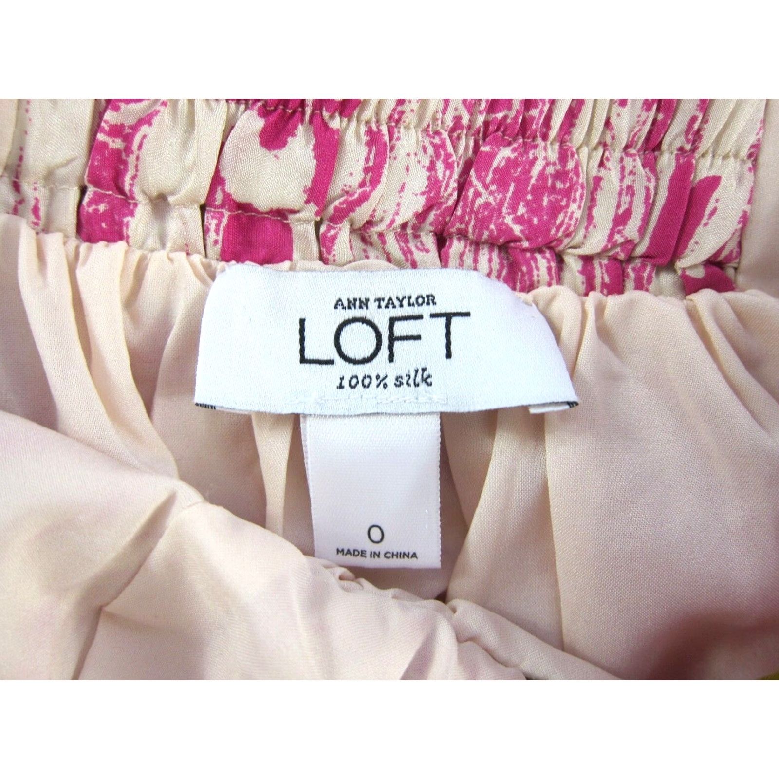 Ann Taylor Ann Taylor Loft 100% Silk Pink V-Neck Tank Sun Dress Dress Sun Dress Size 0 Womens Silk Batik Sleeveless Knee Length Size XS / US 0-2 / IT 36-38 - 3 Thumbnail