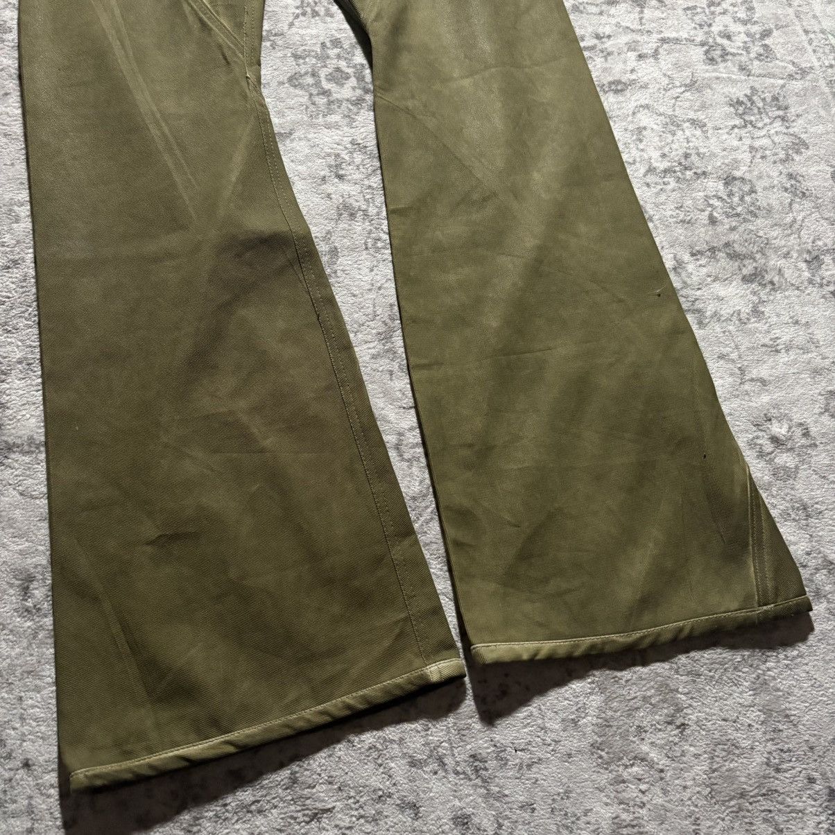 Rick Owens Drkshdw Rick Owens DRKSHDW Bias Bootcut Sage Waxed Denim Jeans | 34 Size US 34 / EU 50 - 2 Thumbnail