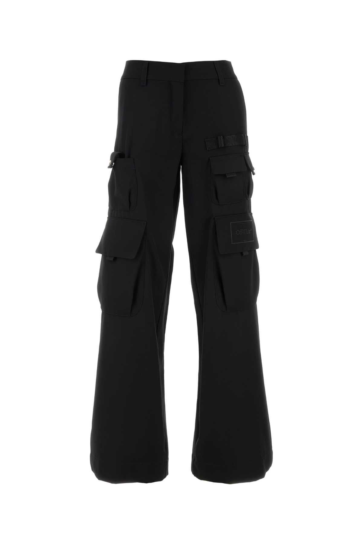 image of Off White Black Twill Cargo Pant, Women's (Size 27)