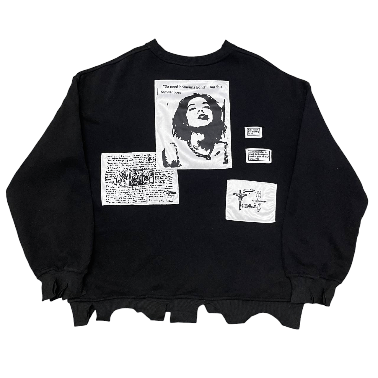 Pre-owned Archival Clothing X Hysteric Glamour Vintage Crewneck Sweatshirt In Black