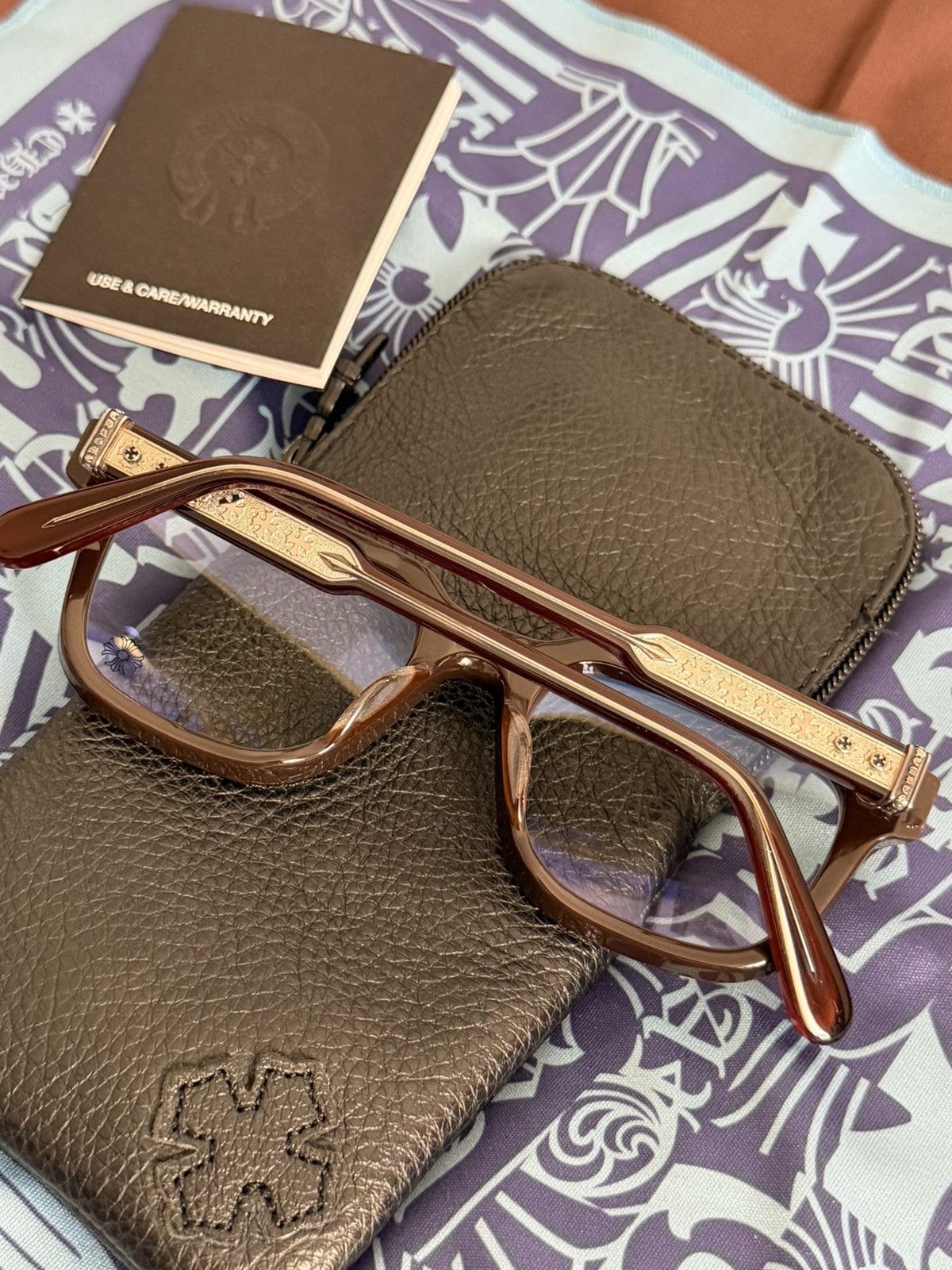 Chrome Hearts AMBIDIXTROUS Glasses Brown & Sterling Silver Size ONE SIZE - 2 Thumbnail