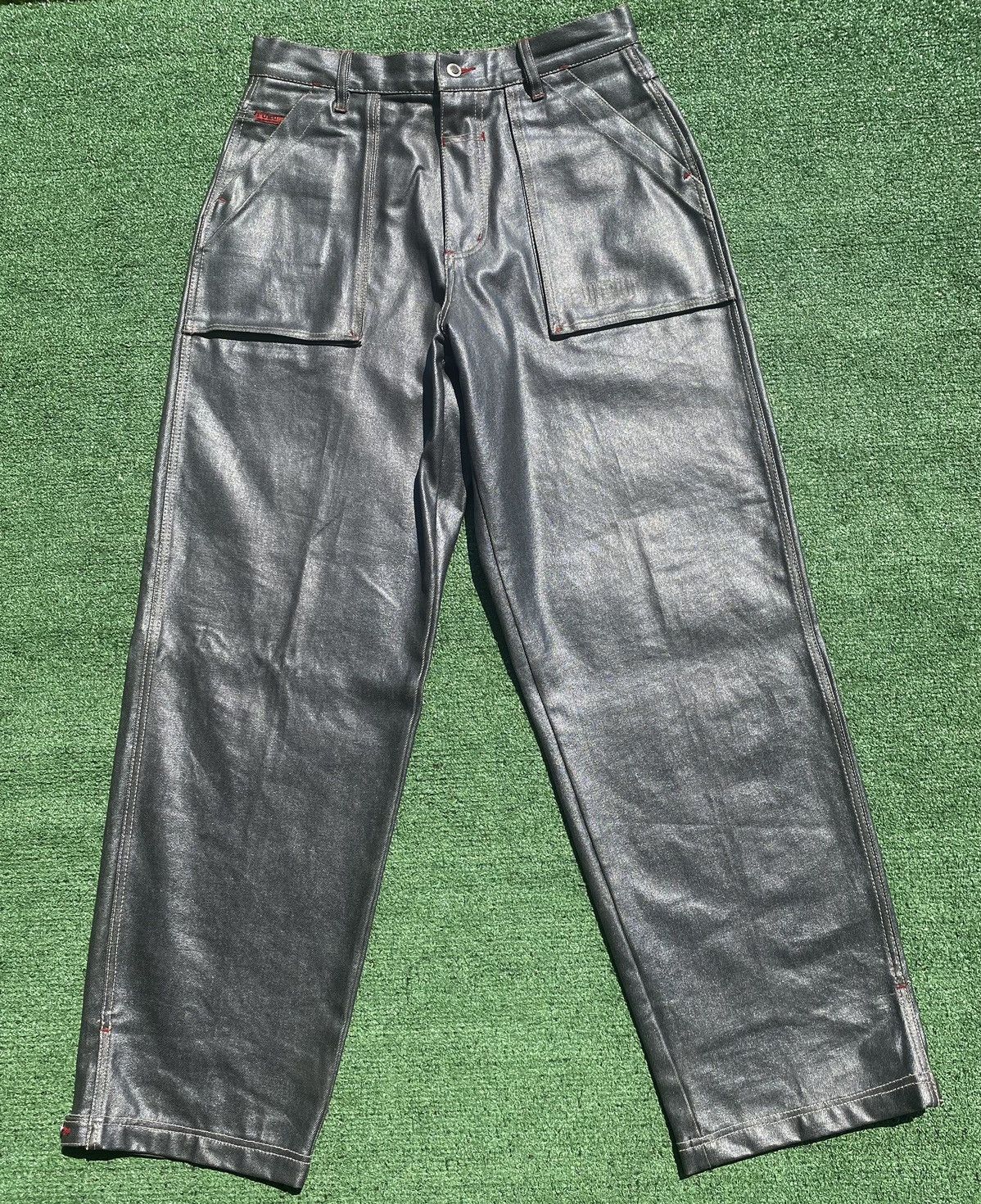 Fubu Vintage Y2K FUBU Baggy Streetwear Waxed Denim Jeans Mens 34 | Grailed