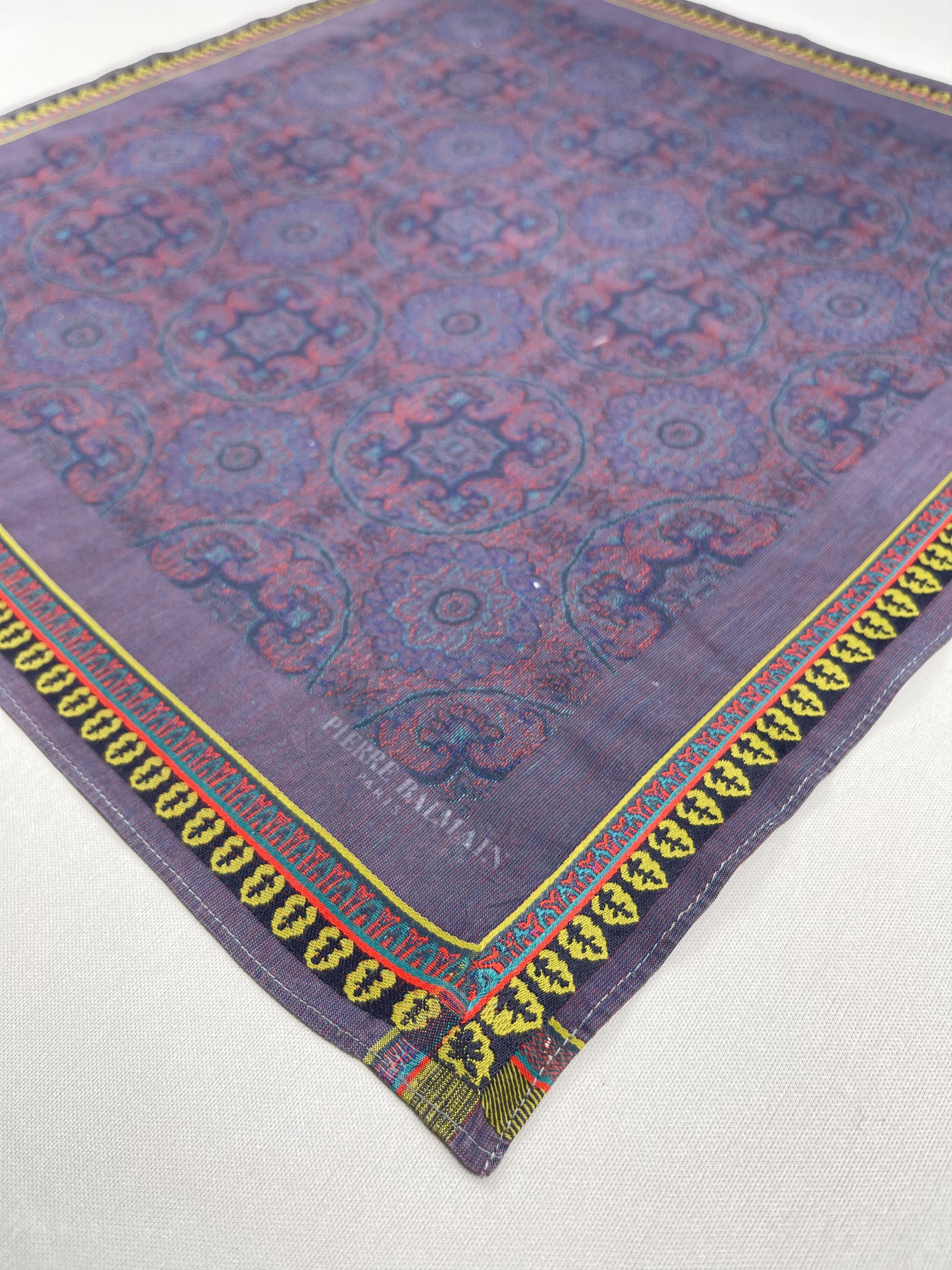 Pierre Balmain Vtg Pierre Balmain Handkerchief Pocket Square Bandana HM0046 Size ONE SIZE - 4 Thumbnail