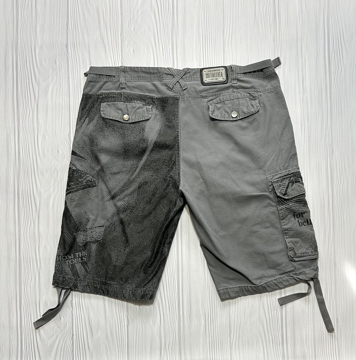 Band Tees Vintage Y2K Allprinted METALLICA Cargo Shorts Big Size 3XL Size US 39 - 7 Thumbnail