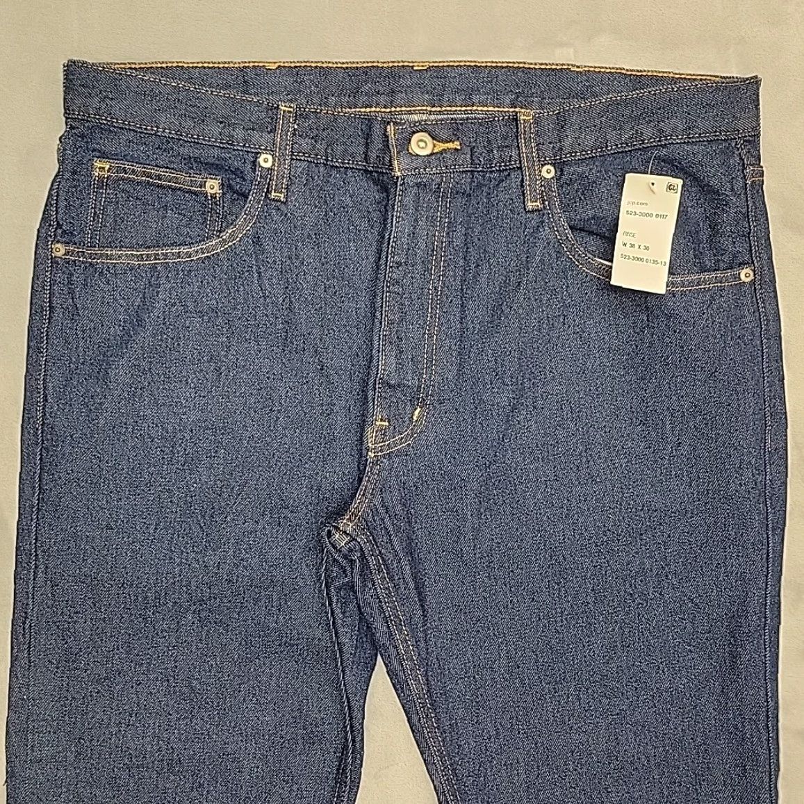 JCPenney VINTAGE JCPenny City Streets Jeans Mens 38x30 Blue Denim 100% Cotton NEW Straight Leg USA 90s Mens Jeans Size US 38 / EU 54 - 3 Thumbnail