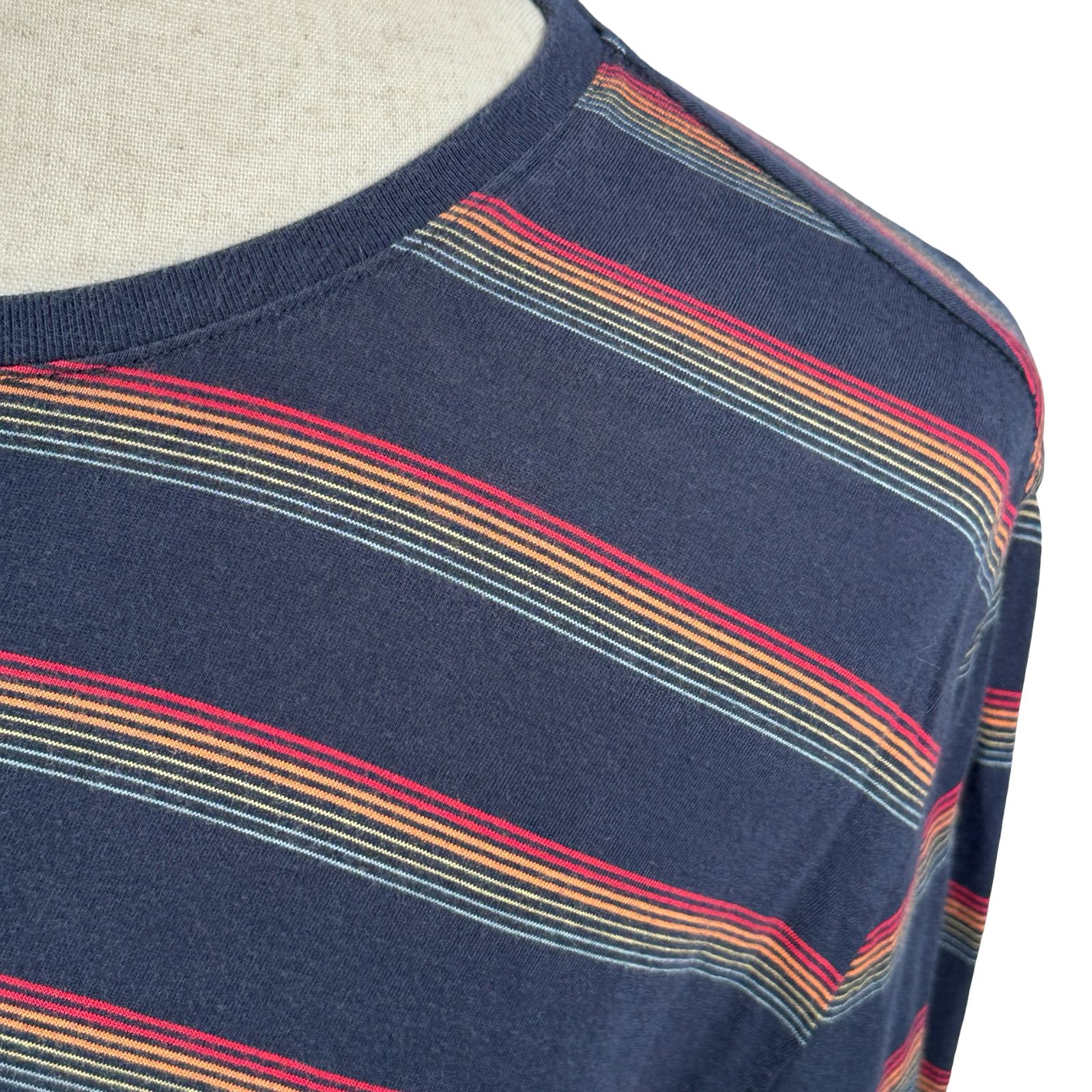 Marine Layer Marine Layer T-Shirt Men L Blue Red Striped Cotton Crew Neck Size US L / EU 52-54 / 3 - 3 Thumbnail