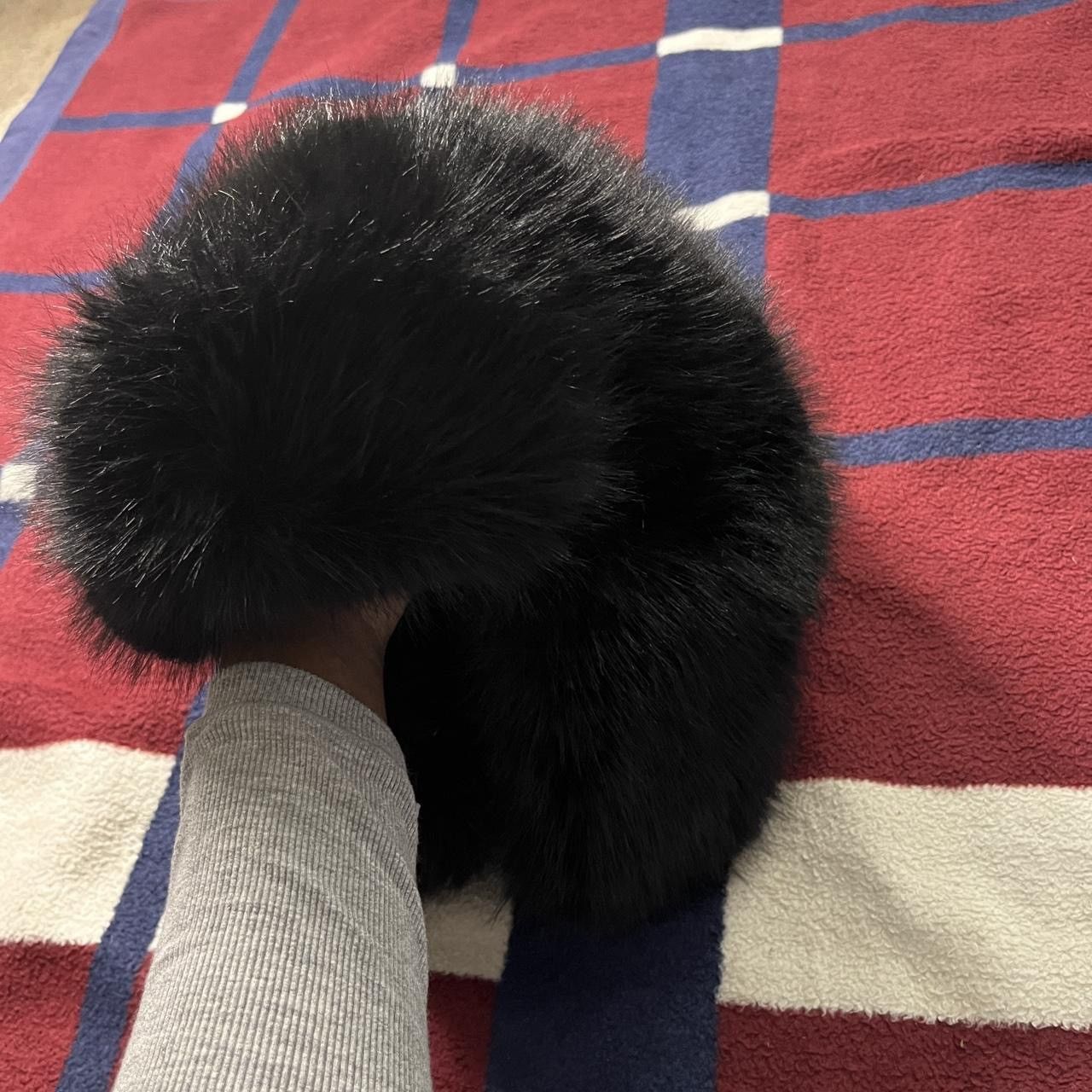 Vintage Havana Vintage Havana black faux fur trapper big chunky hat hairy Size ONE SIZE - 2 Thumbnail