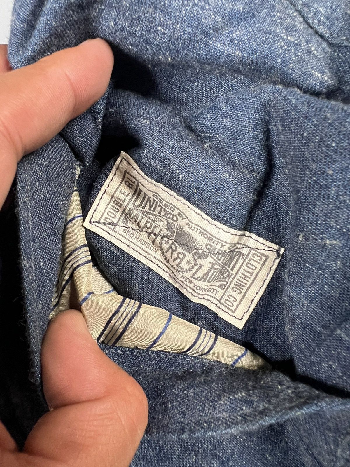 RRL Ralph Lauren RRL Cinch Back Indigo Cotton Vest Size US S / EU 44-46 / 1 - 5 Thumbnail