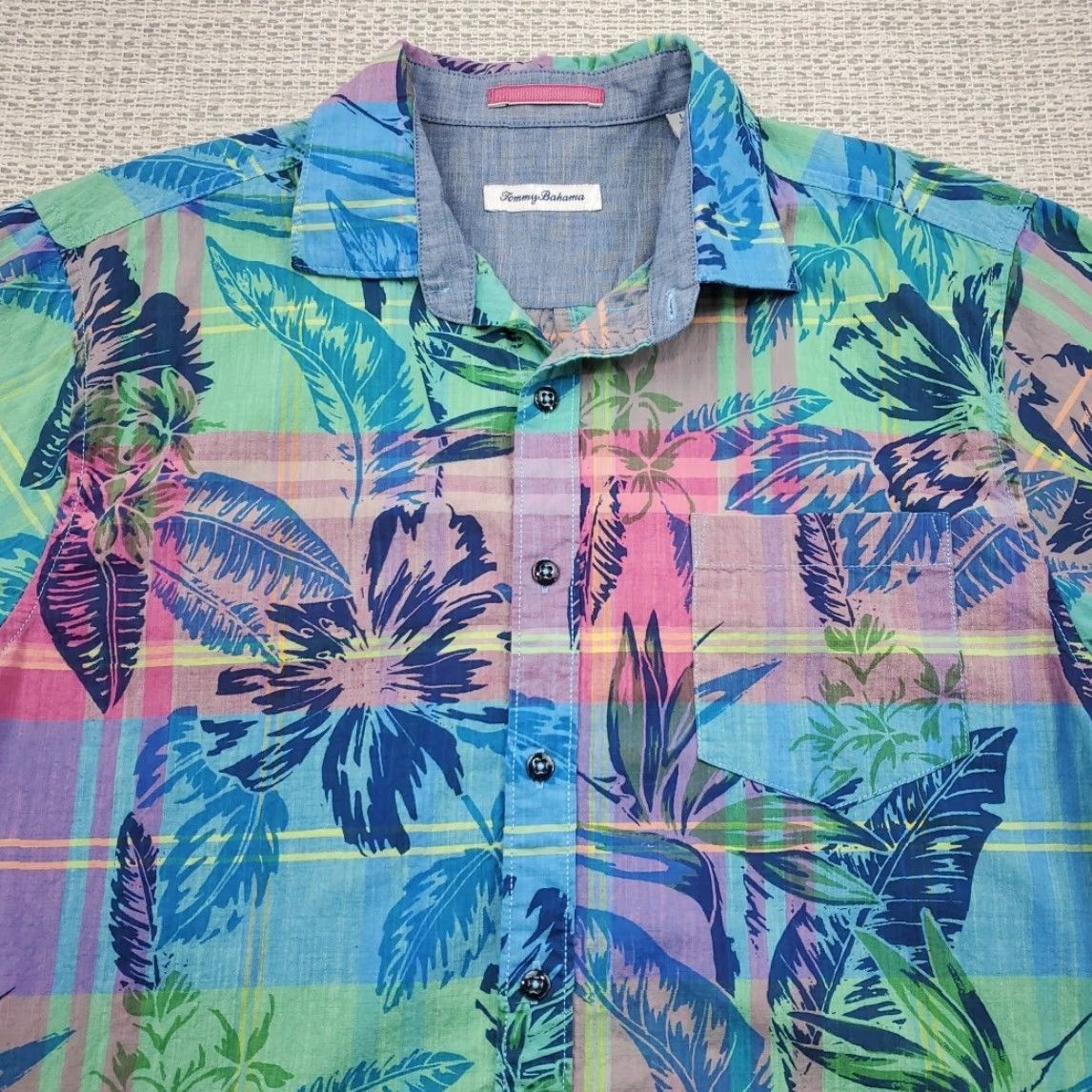 Tommy Bahama Tommy Bahama Shirt Large Floral Hawaiian Camp Short Sleeve Aloha Size US L / EU 52-54 / 3 - 4 Thumbnail