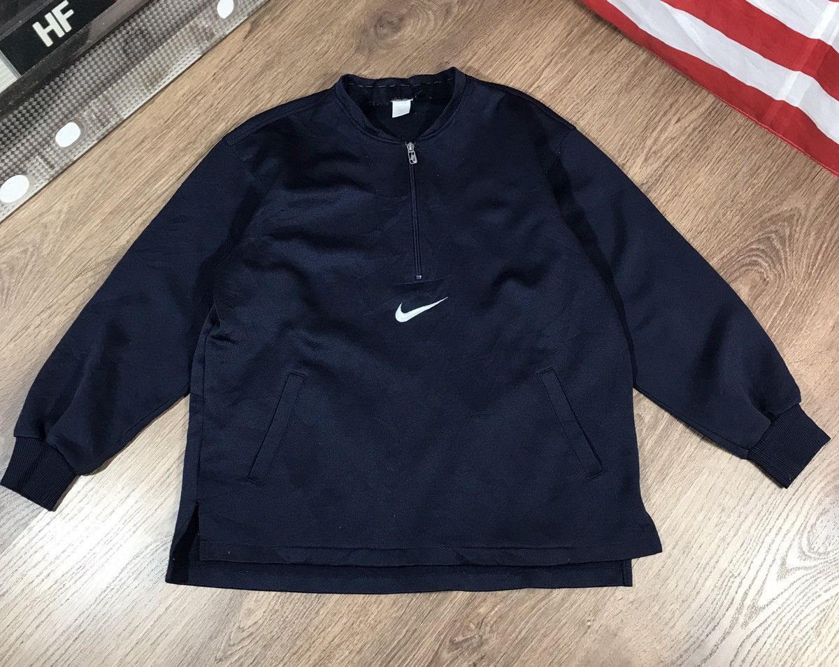 Nike × Vintage Nike Vintage 1/3 Zip Sweatshirt 90s Center Logo Size US M / EU 48-50 / 2 - 1 Thumbnail